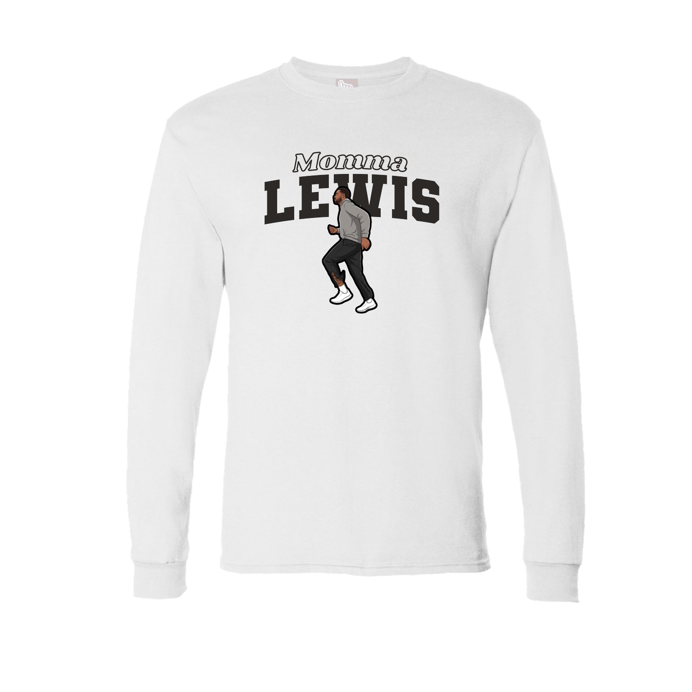 Long Sleeve Tee — Mothers Day Block in White