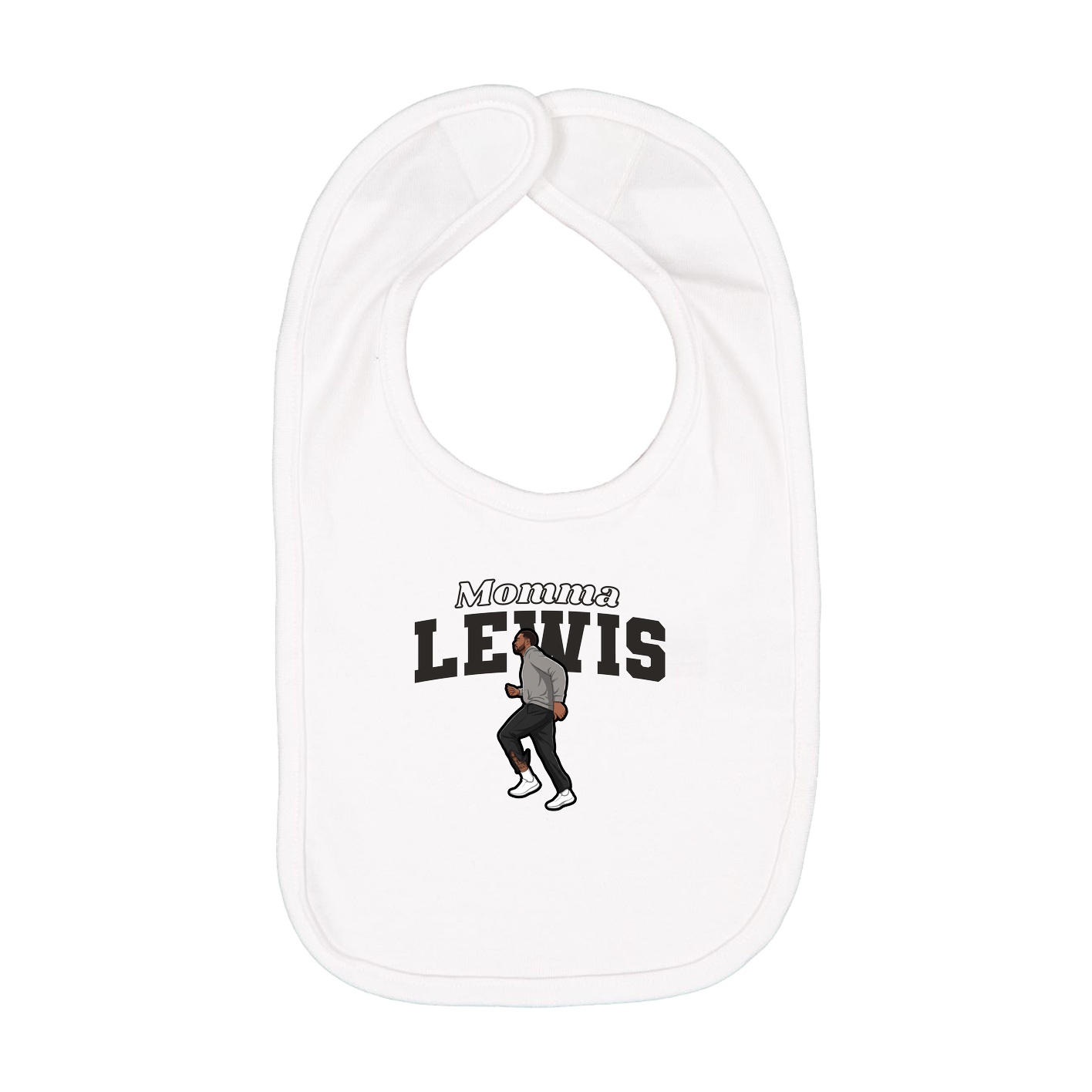 Infant Bib — Mothers Day Block in White
