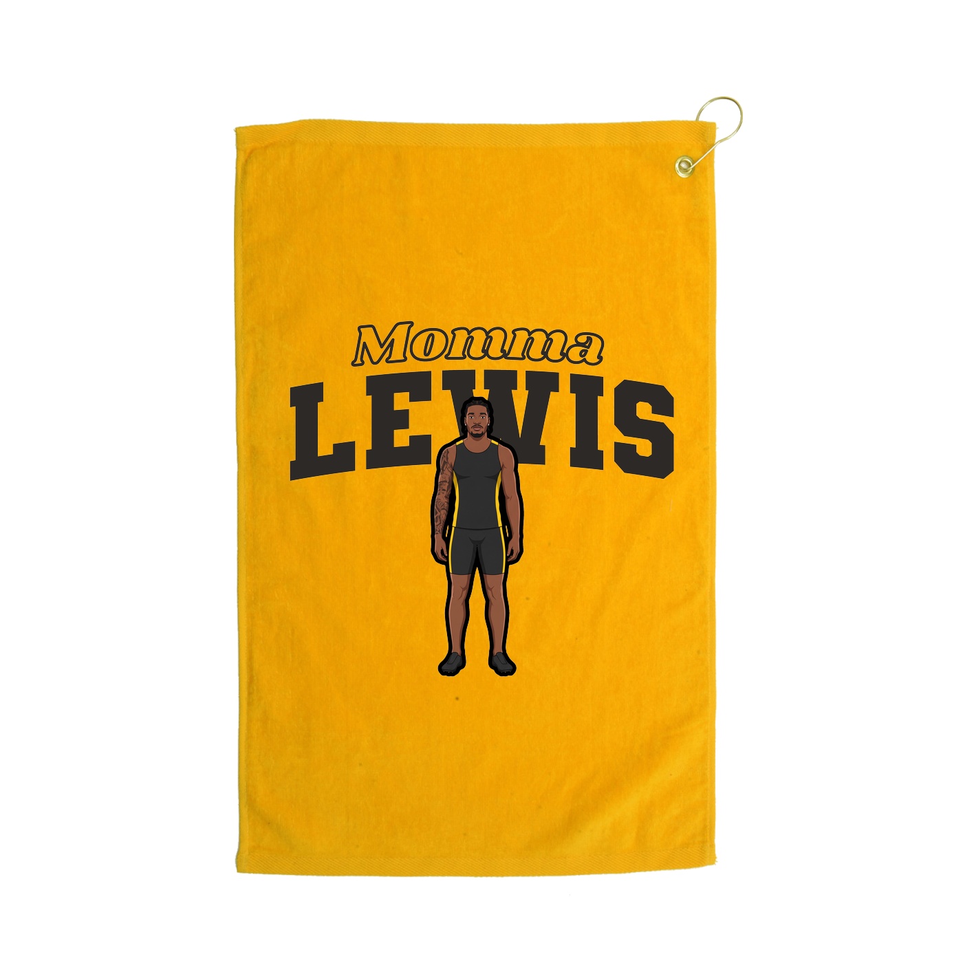Golf Towel — Mothers Day Block in Gold