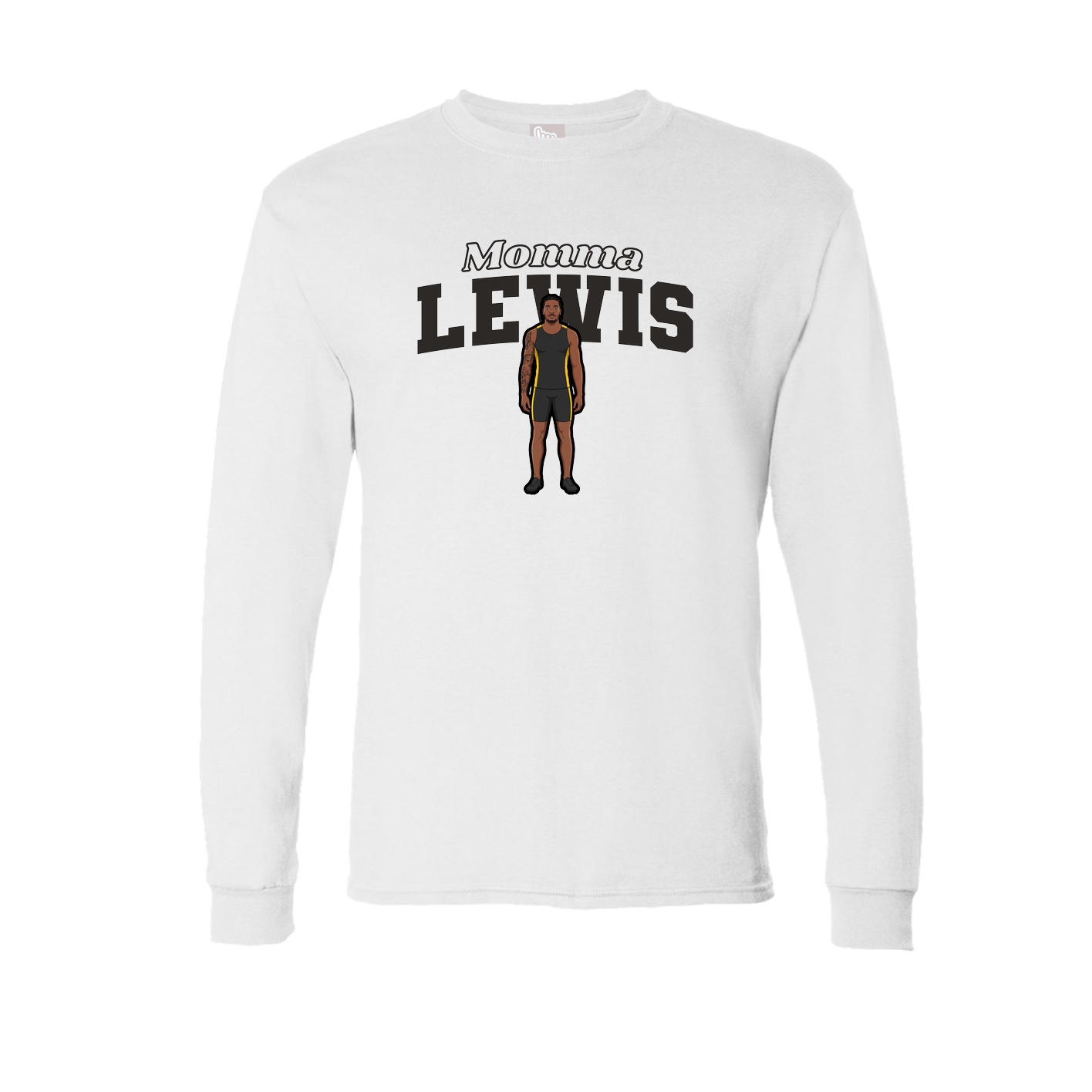 Long Sleeve Tee — Mothers Day Block in White