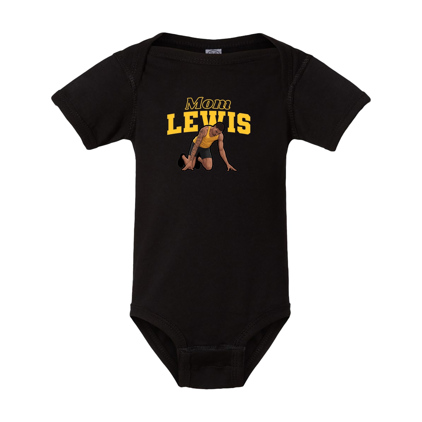 Baby Onesie — Mothers Day Block in Black