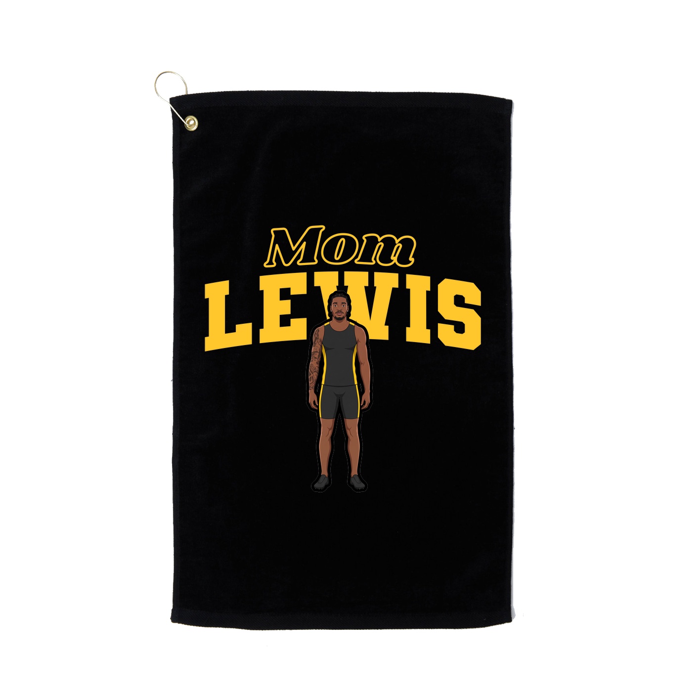 Golf Towel — Mothers Day Block in Black
