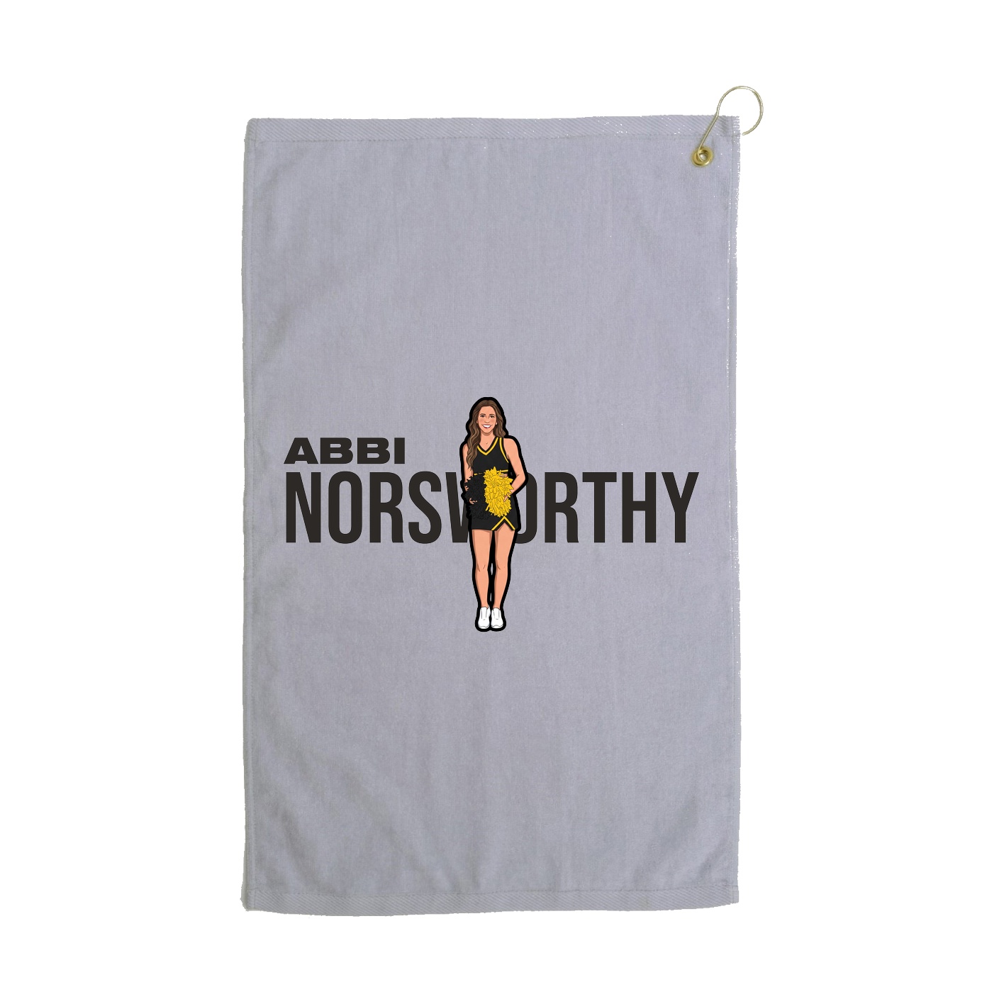 Golf Towel — Player Name in Grey