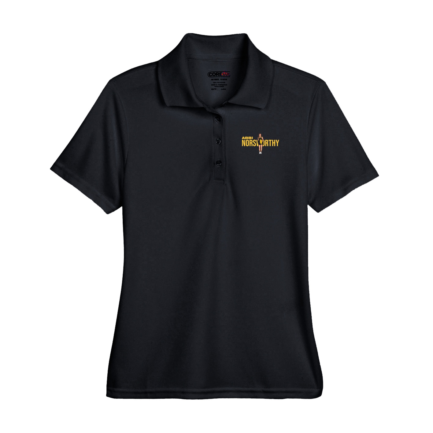 Performance Polo — Player Name in Black