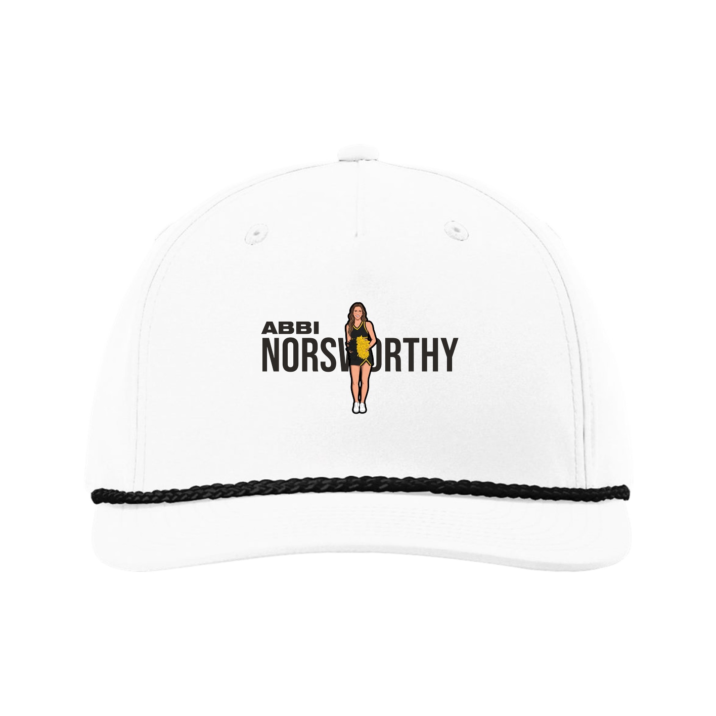 Five-Panel Classic Rope Cap — Player Name in White