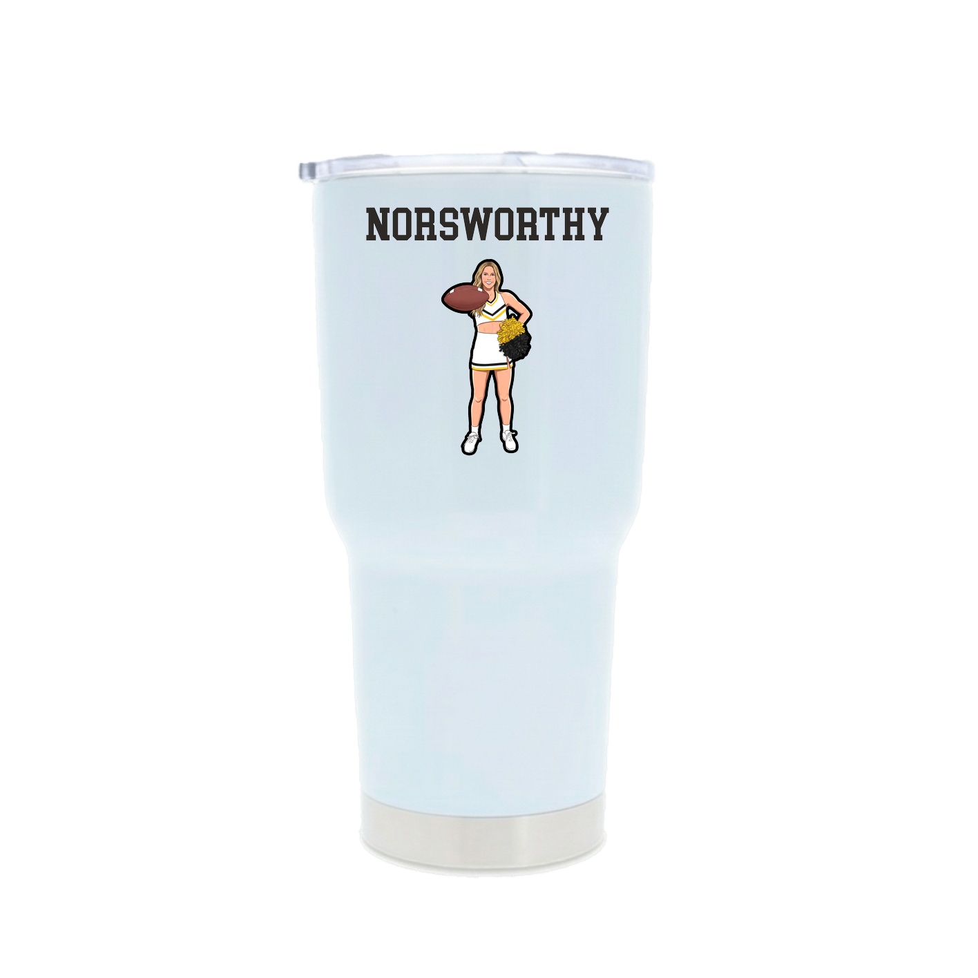 30oz Stainless Steel Tumbler — Shirsey in White