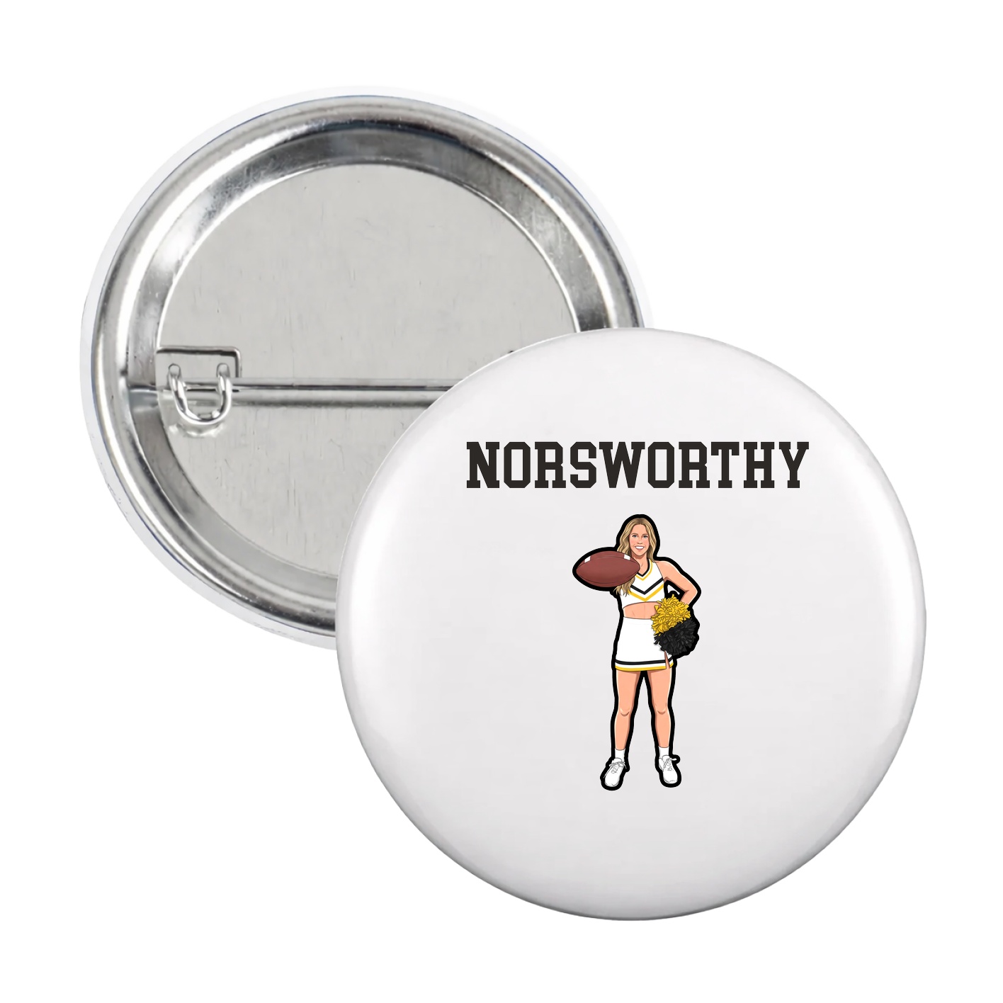 Game Day Button — Shirsey in White