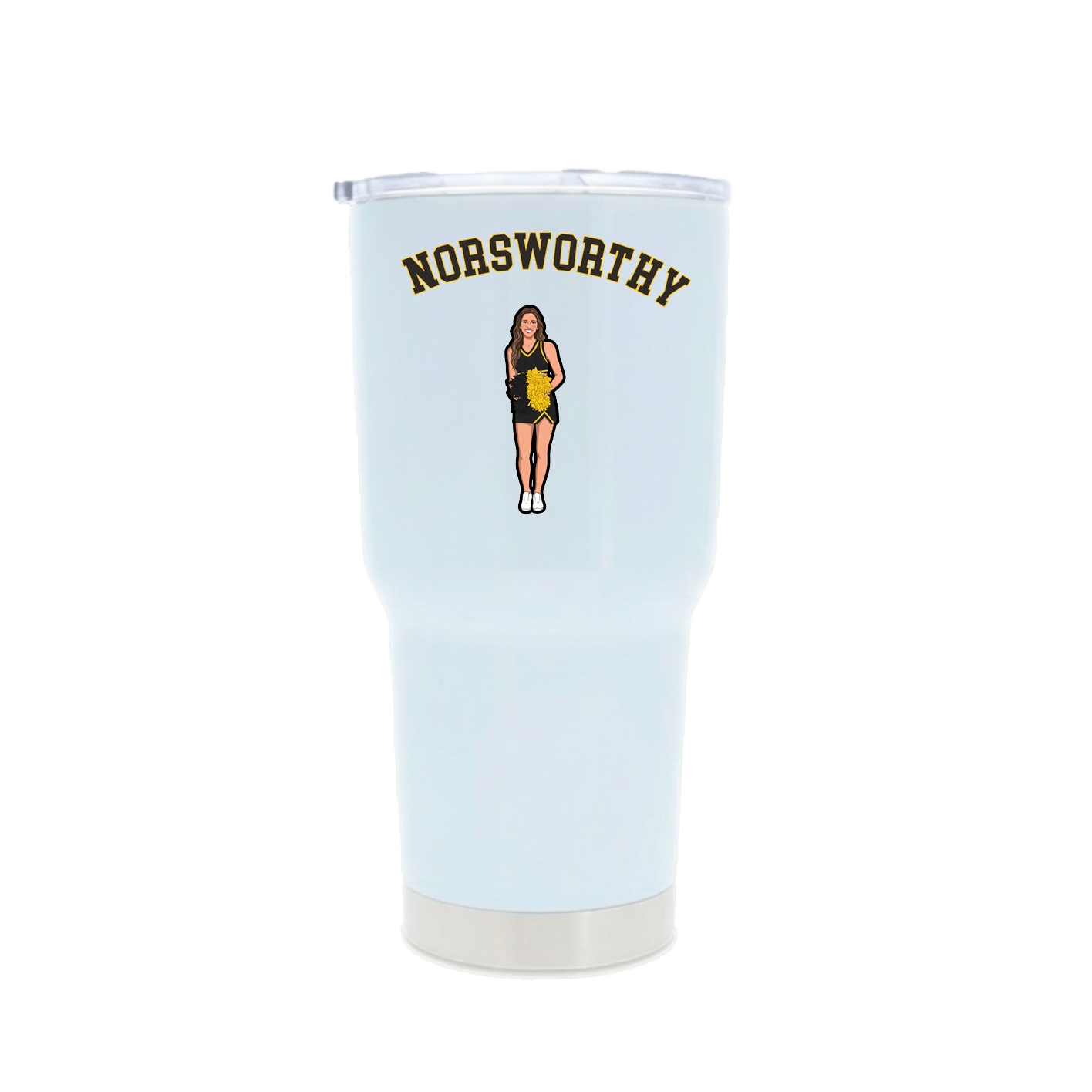 30oz Stainless Steel Tumbler — Shirsey Arch in White