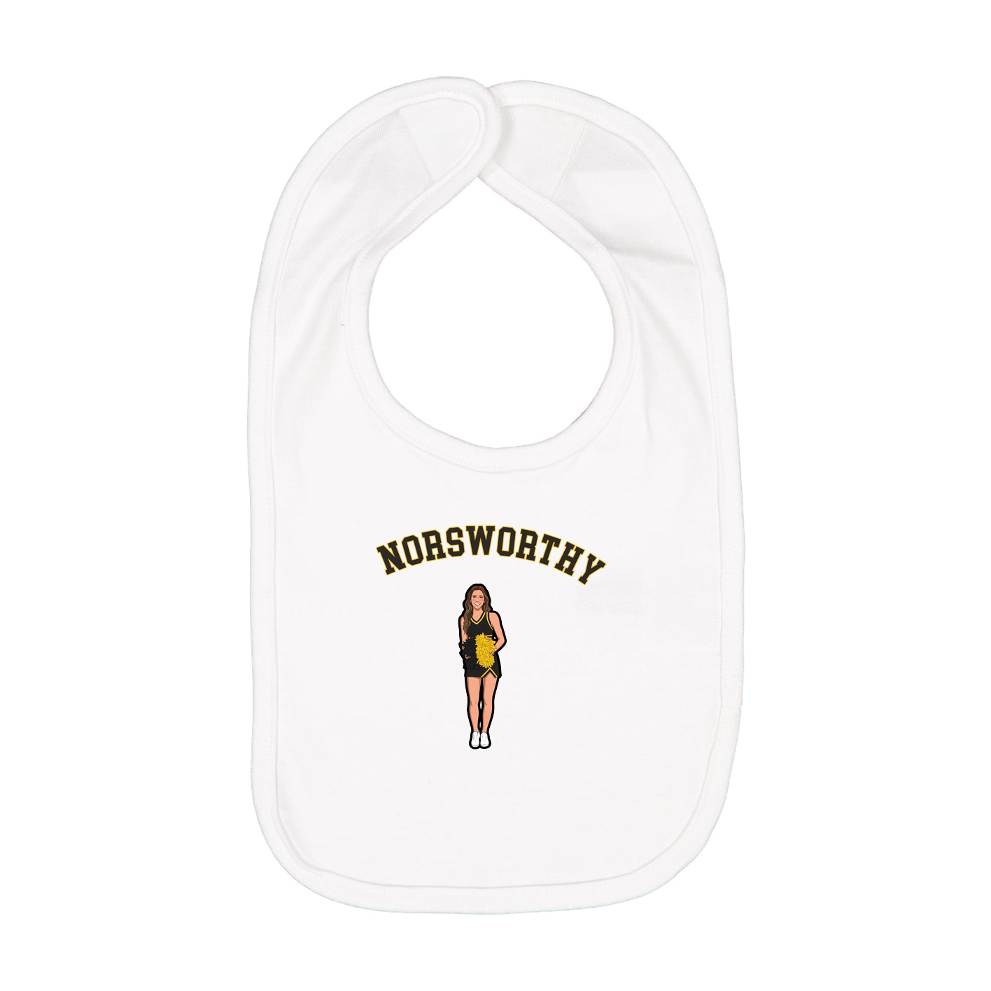 Infant Bib — Shirsey Arch in White