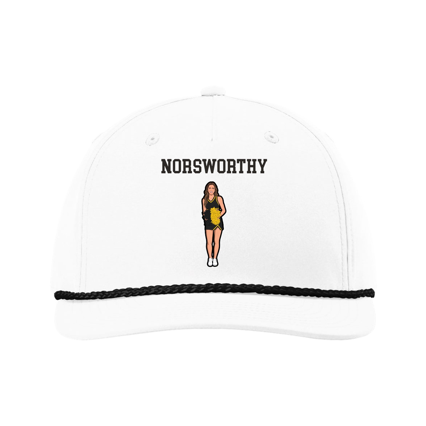 Five-Panel Classic Rope Cap — Shirsey in White