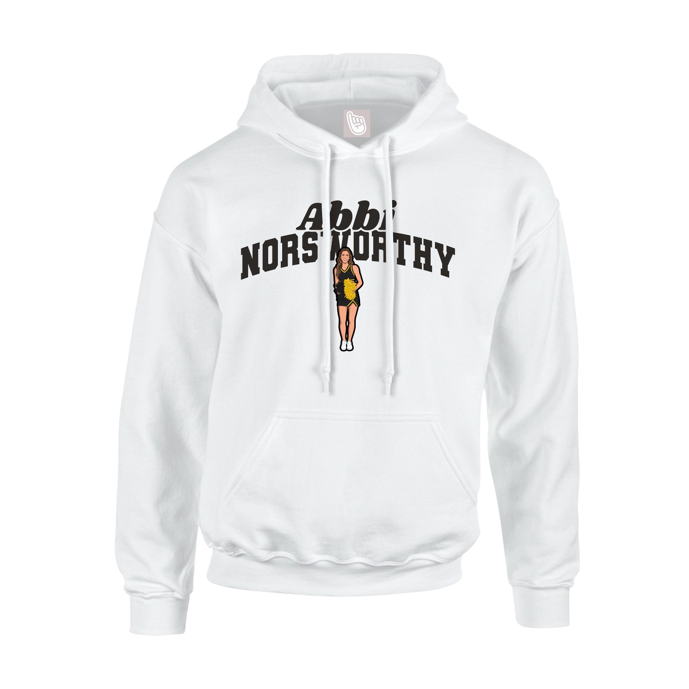 Hoodie — Signature Arch in White