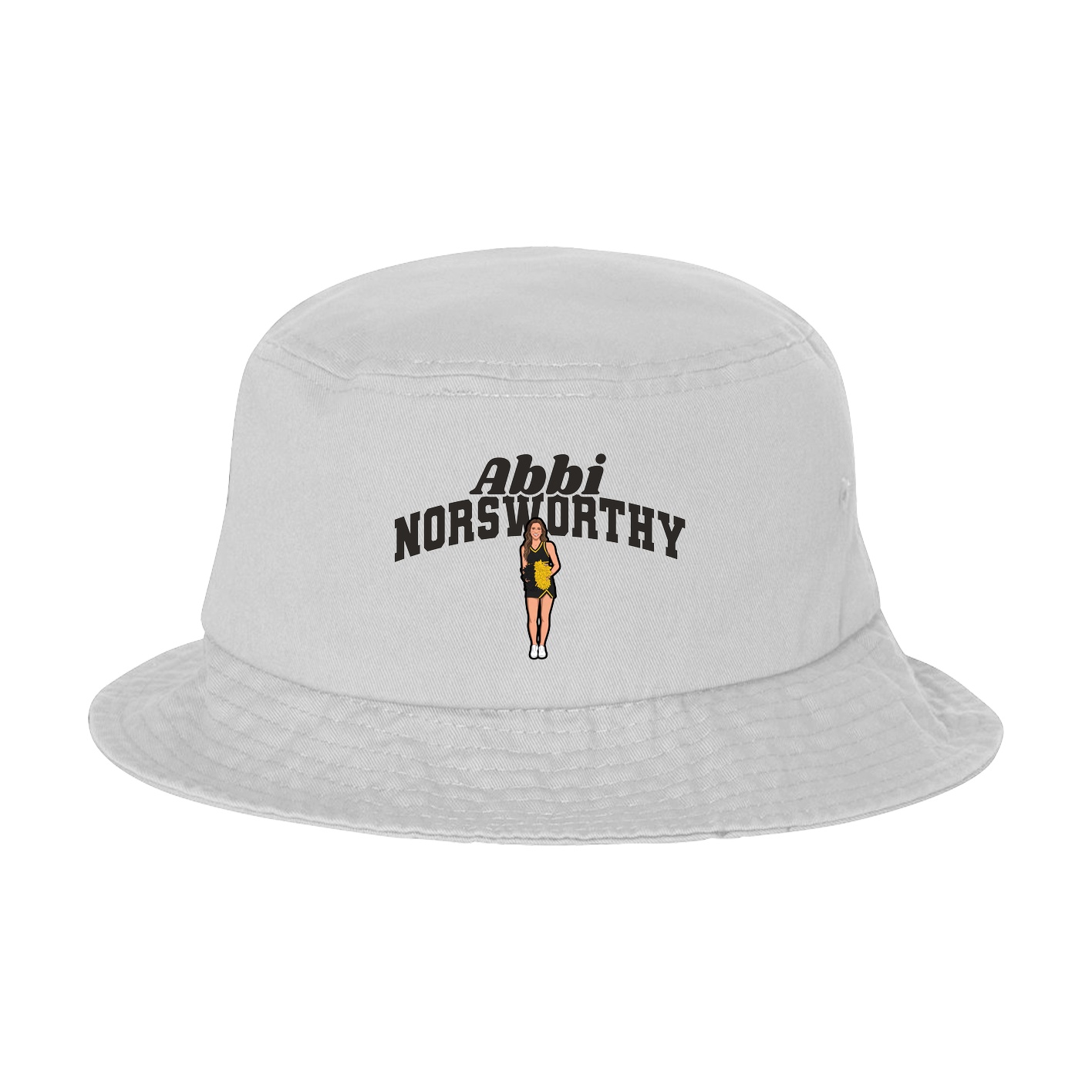 Bucket Cap — Signature Arch in White