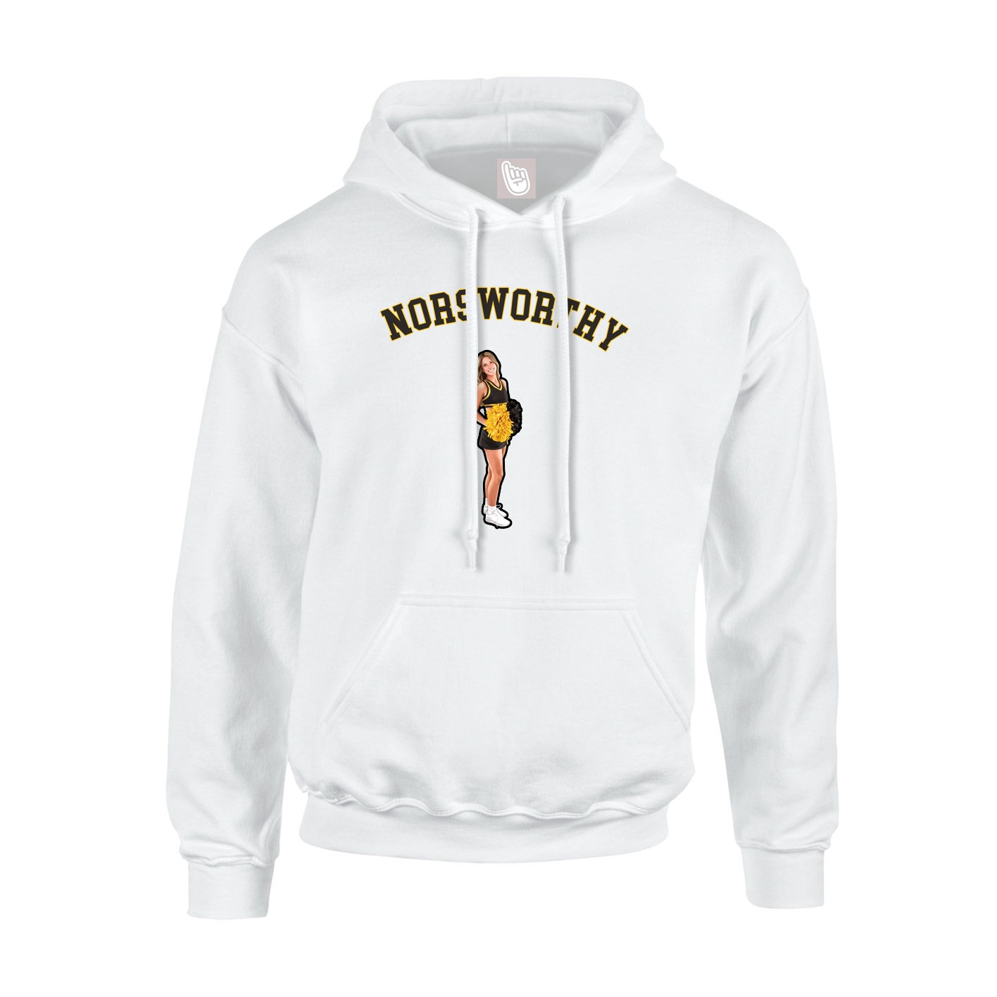 Youth Hoodie — Shirsey Arch in White