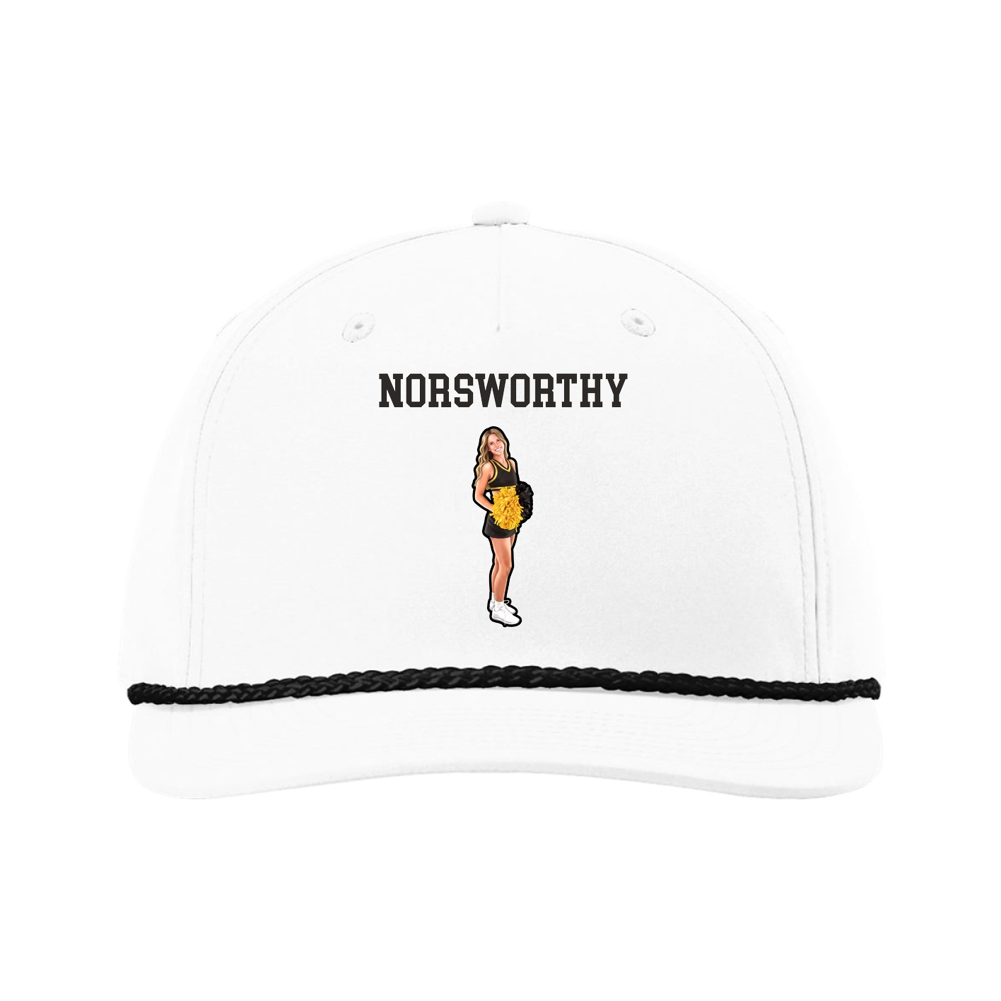 Five-Panel Classic Rope Cap — Shirsey in White