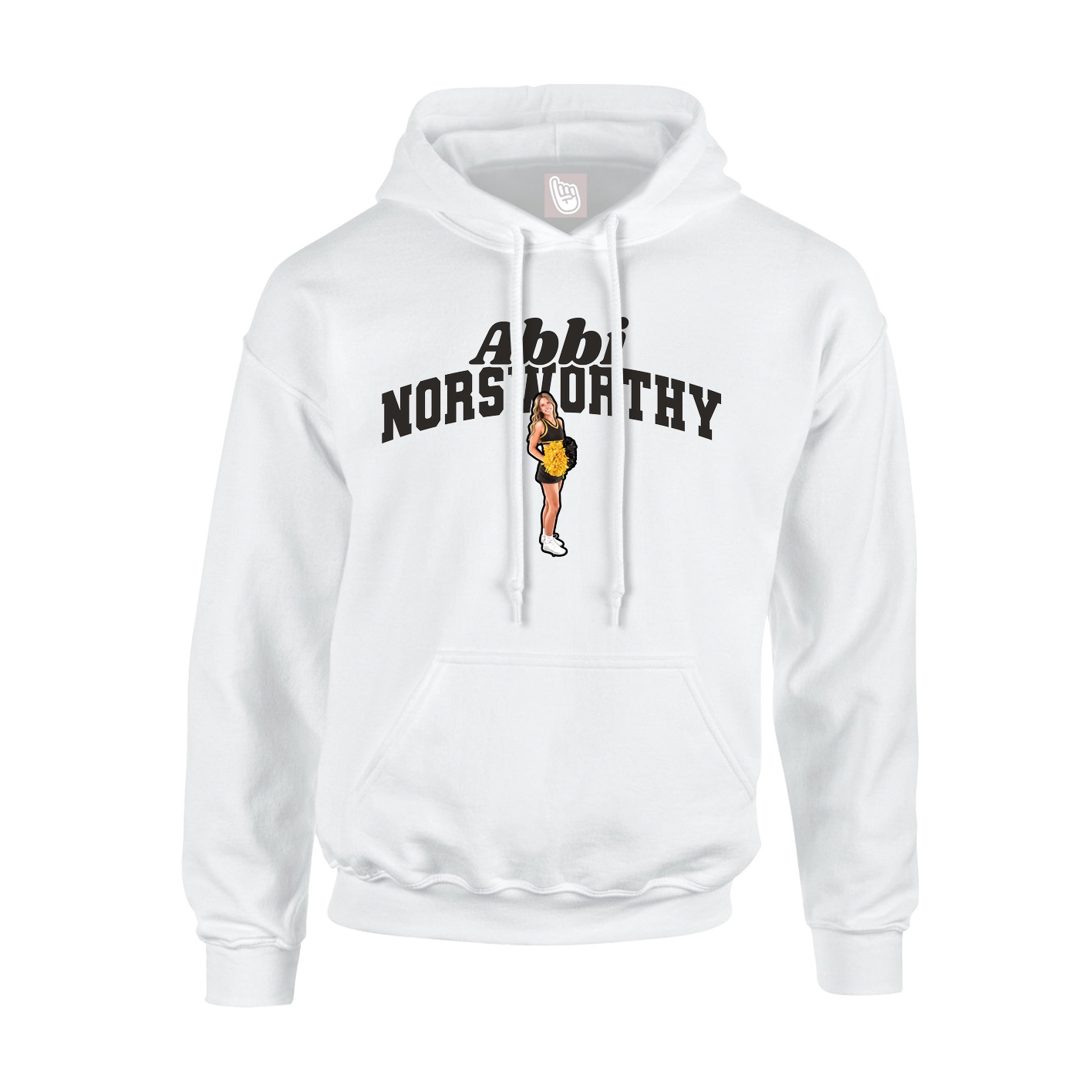 Hoodie — Signature Arch in White