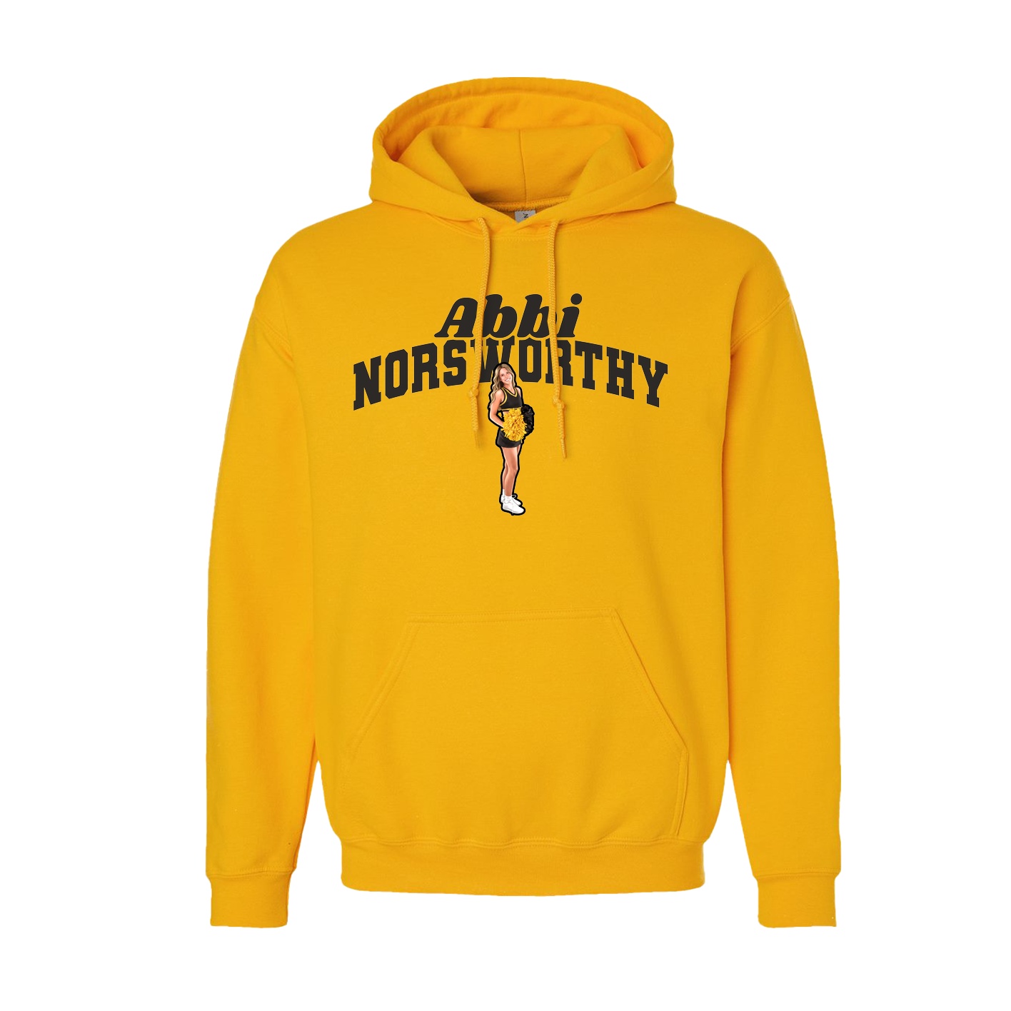 Youth Hoodie — Signature Arch in Gold