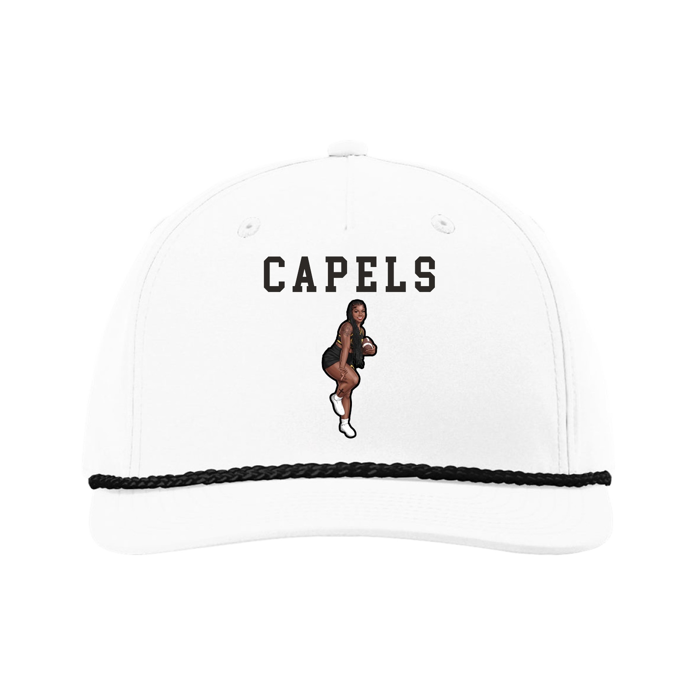 Five-Panel Classic Rope Cap — Shirsey in White
