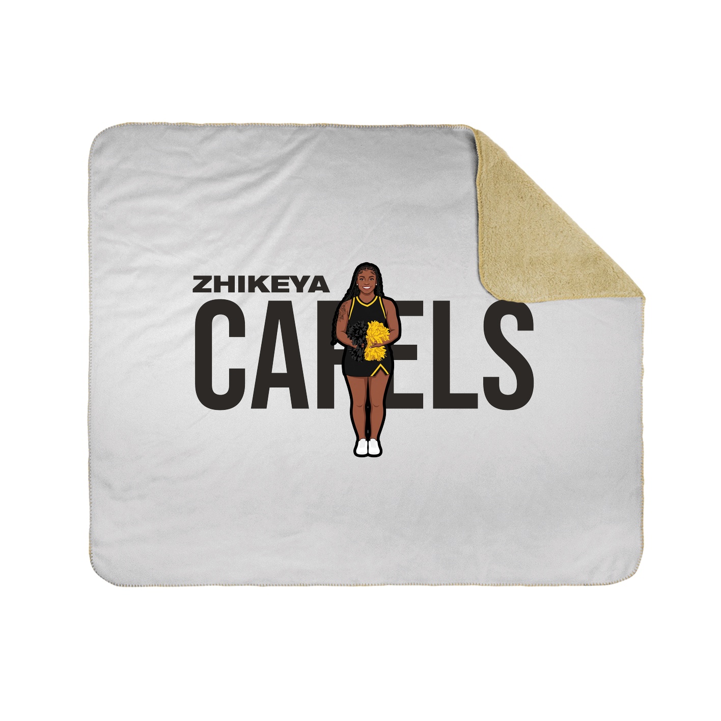 Throw Blanket — Player Name in White