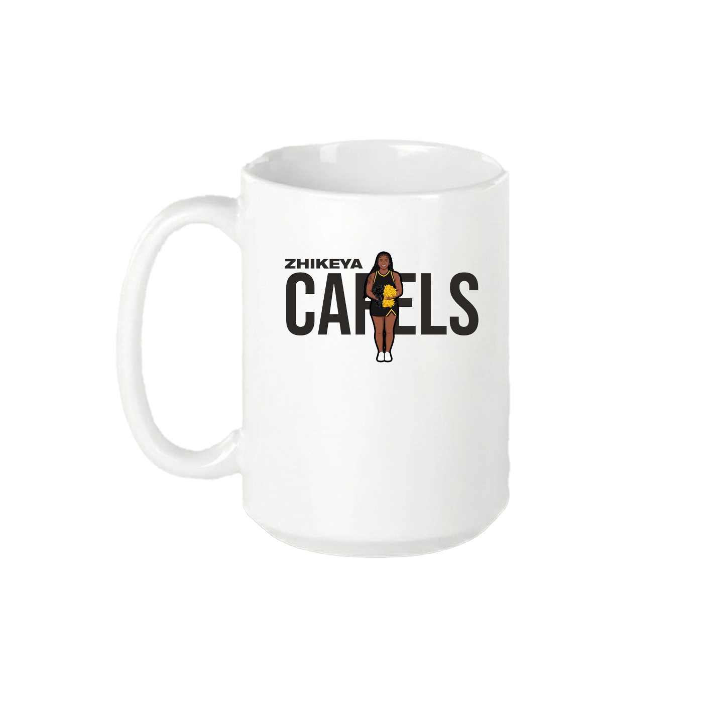 15oz Coffee Mug — Player Name in White