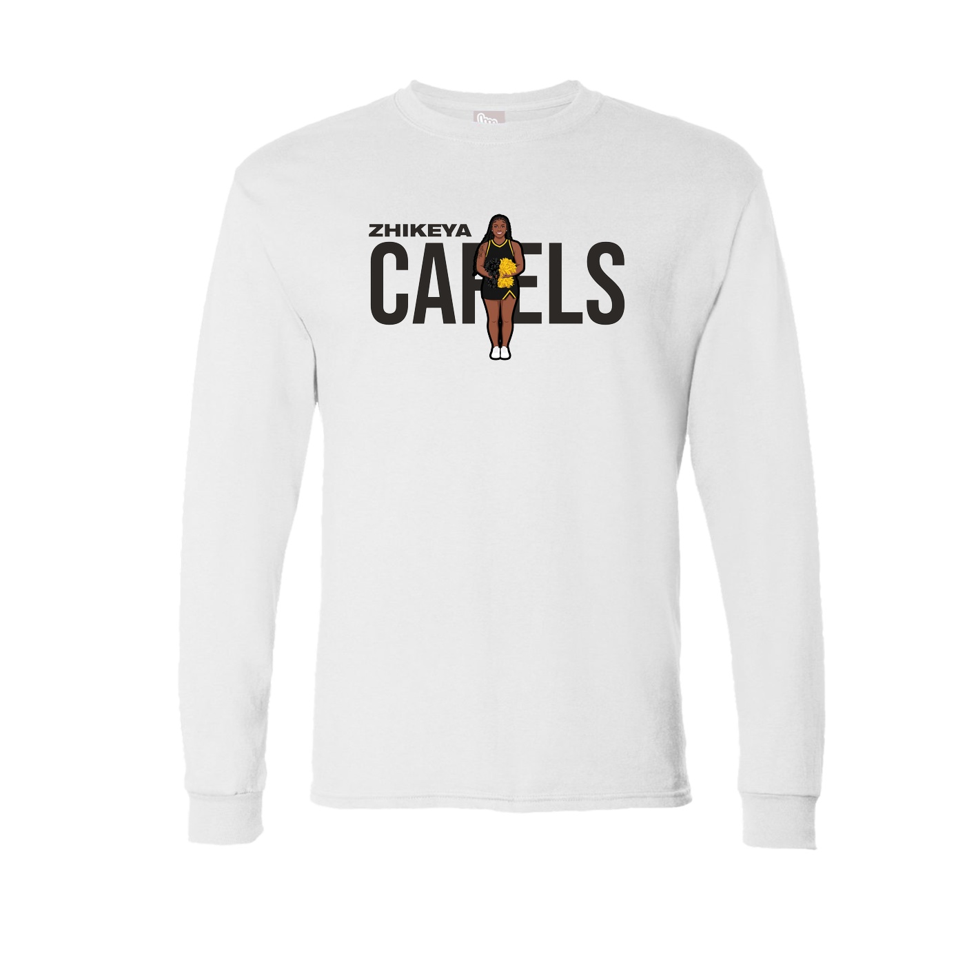 Long Sleeve Tee — Player Name in White