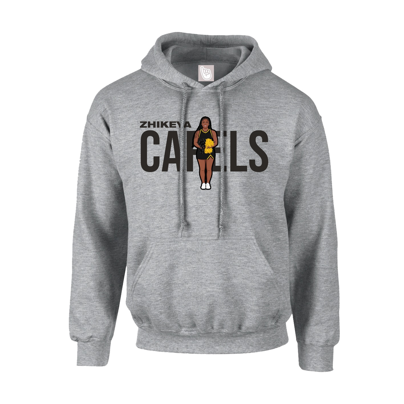 Youth Hoodie — Player Name in Grey