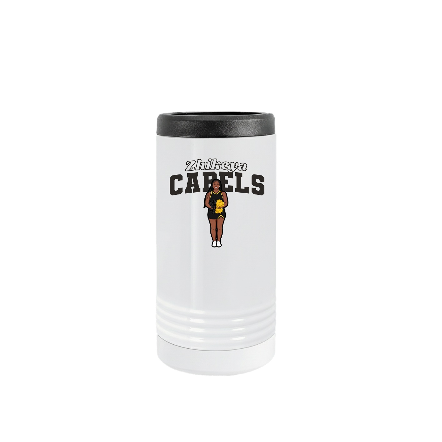Slim Beverage Holder — Name Arch in White