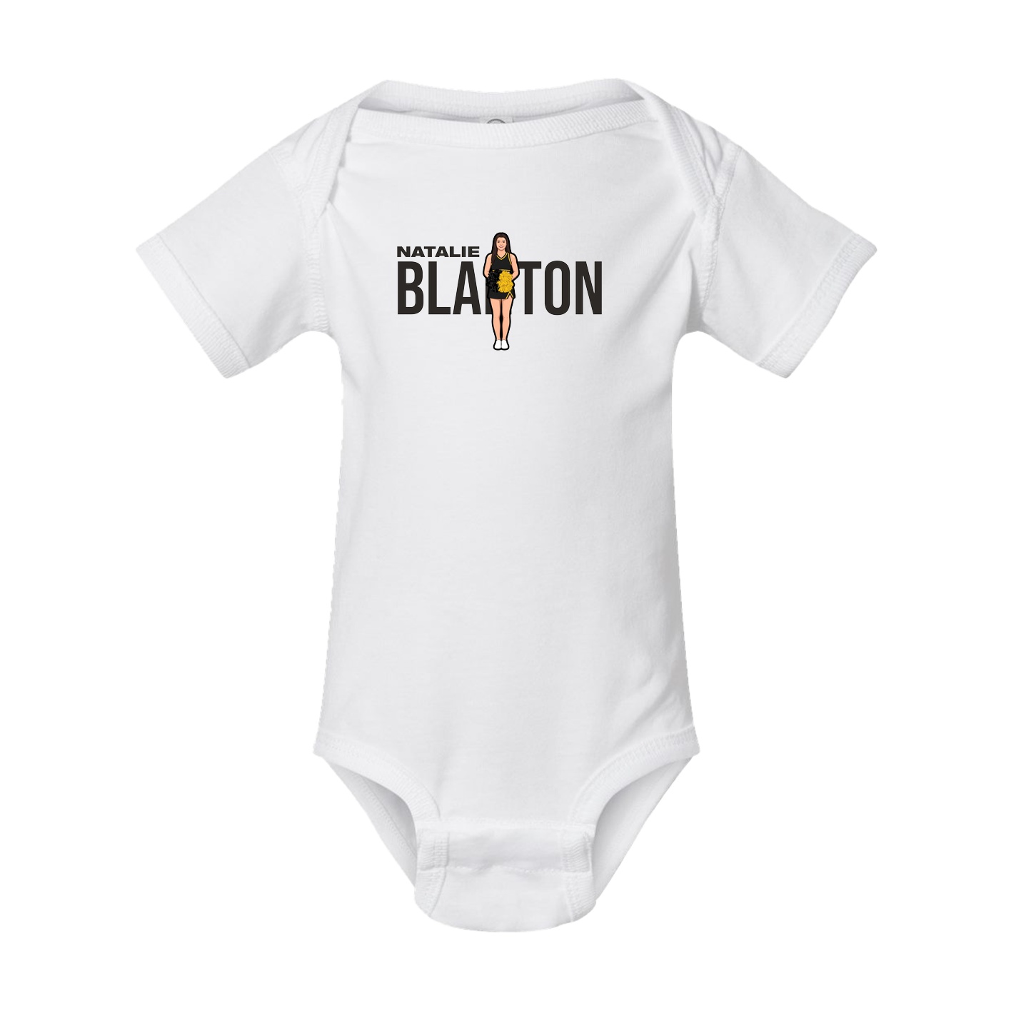 Baby Onesie — Player Name in White