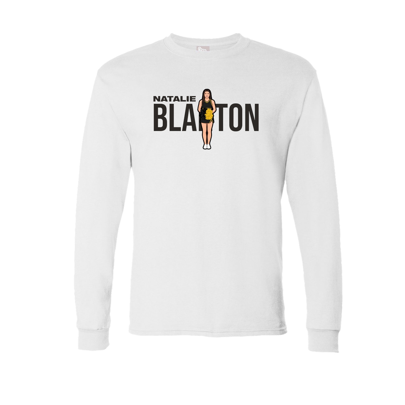 Long Sleeve Tee — Player Name in White
