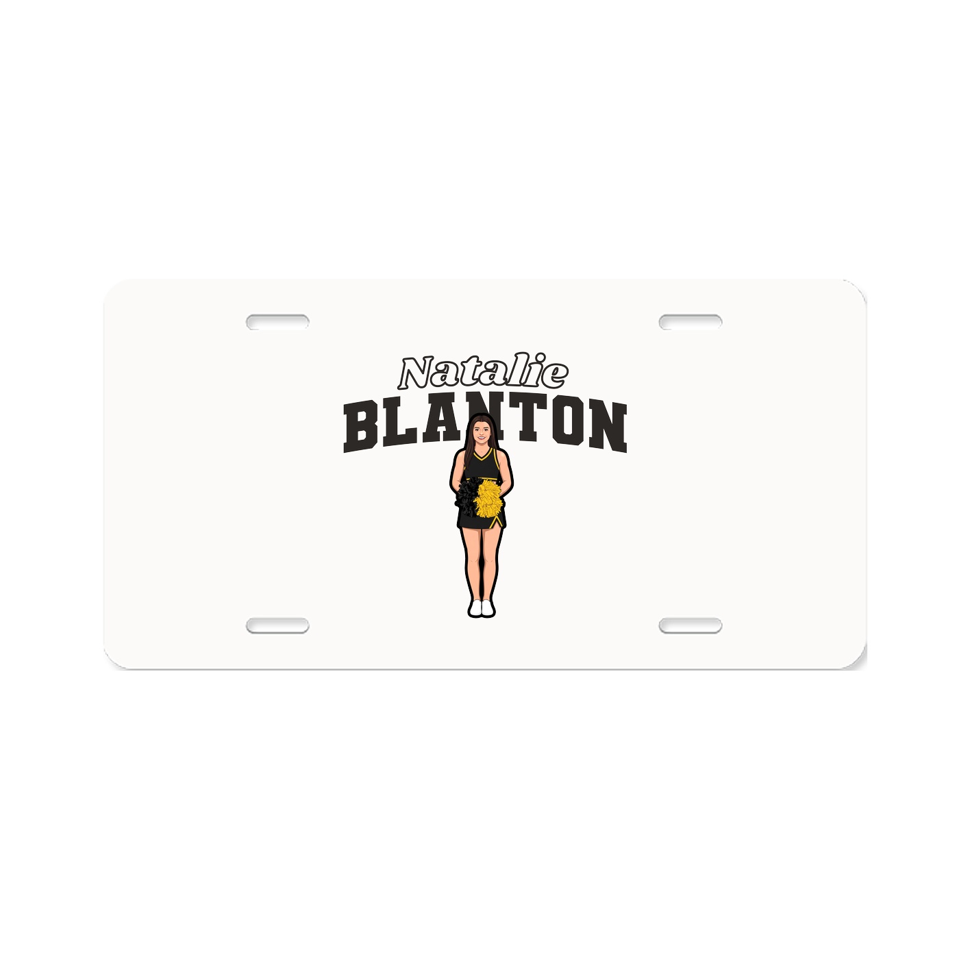 License Plate — Name Arch in Classic
