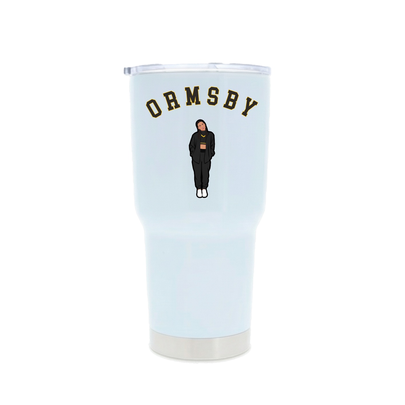 30oz Stainless Steel Tumbler — Shirsey Arch in White