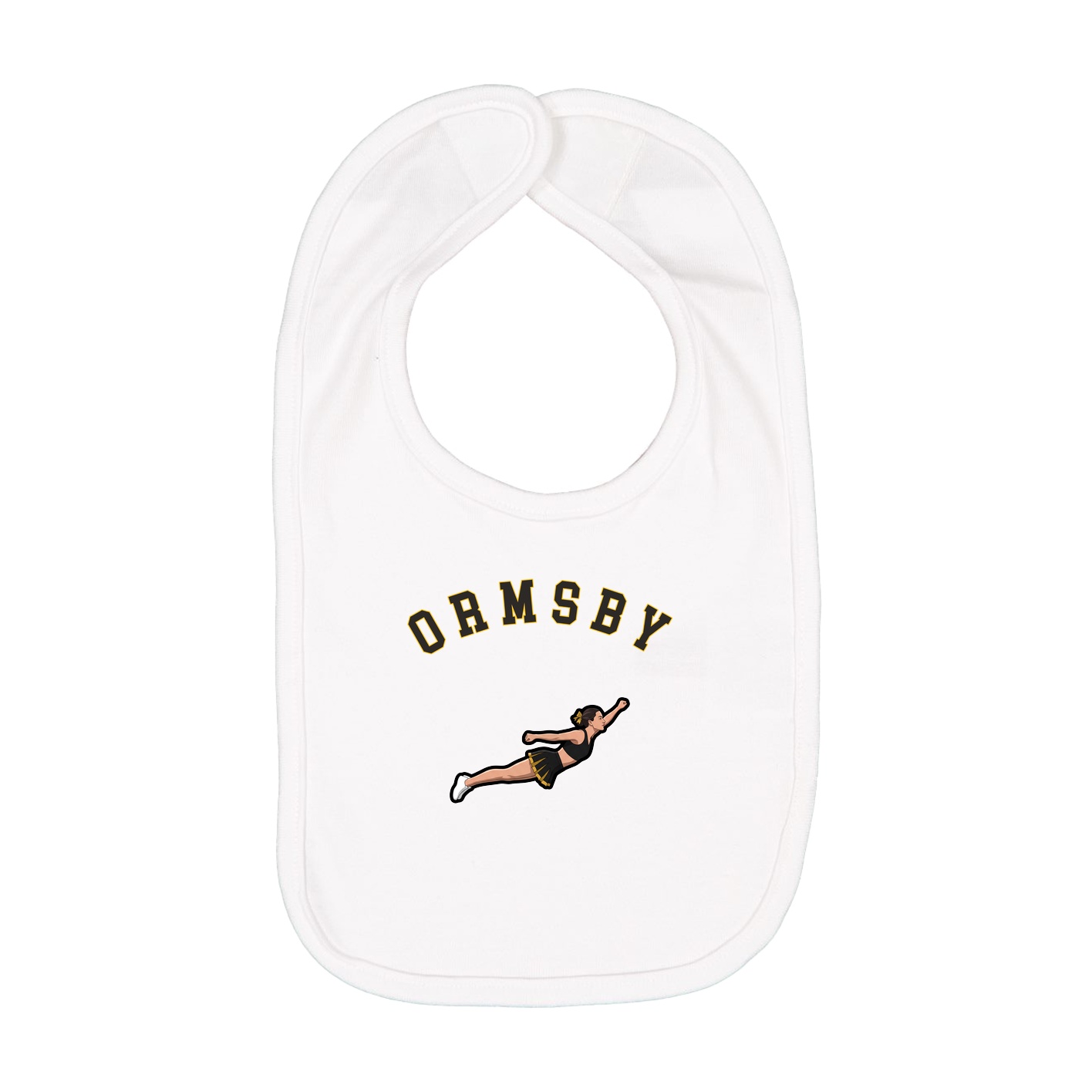 Infant Bib — Shirsey Arch in White