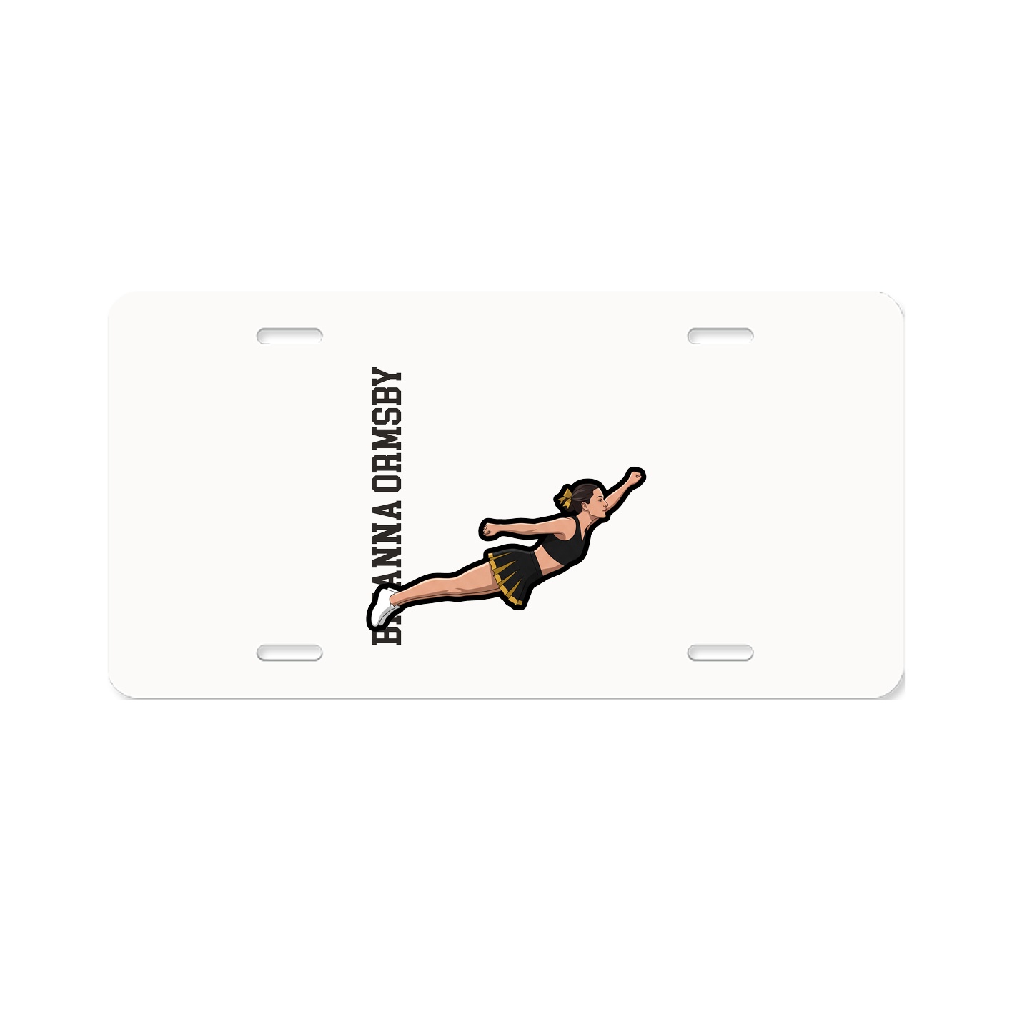 License Plate — Name Vertical in Classic