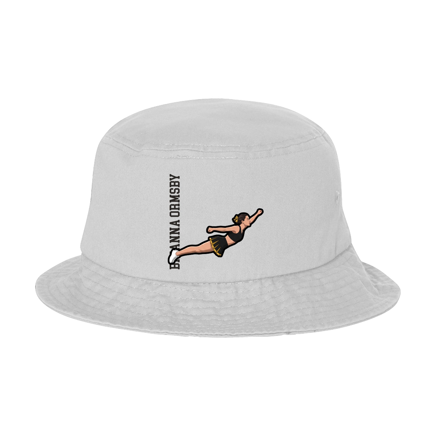 Bucket Cap — Name Vertical in White