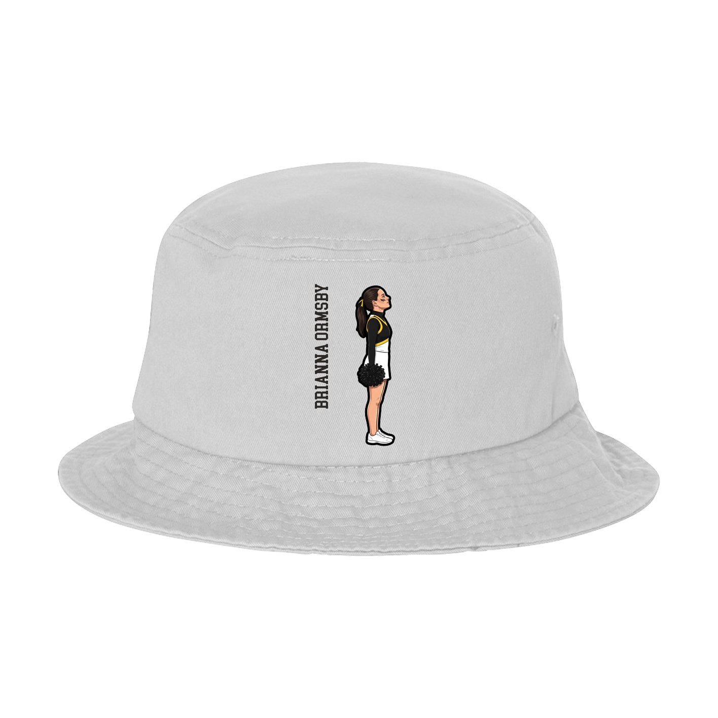 Bucket Cap — Name Vertical in White