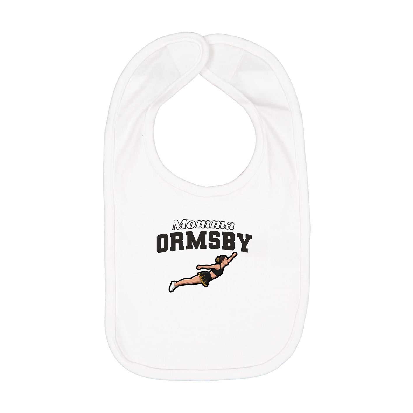 Infant Bib — Mothers Day Block in White
