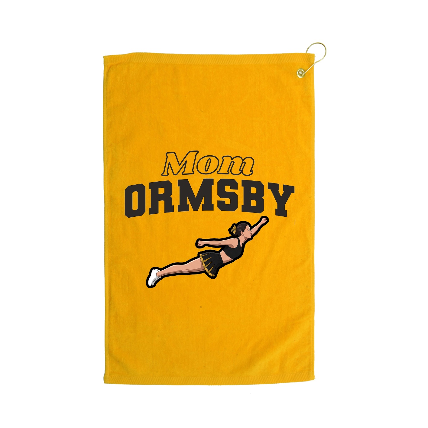 Golf Towel — Mothers Day Block in Gold