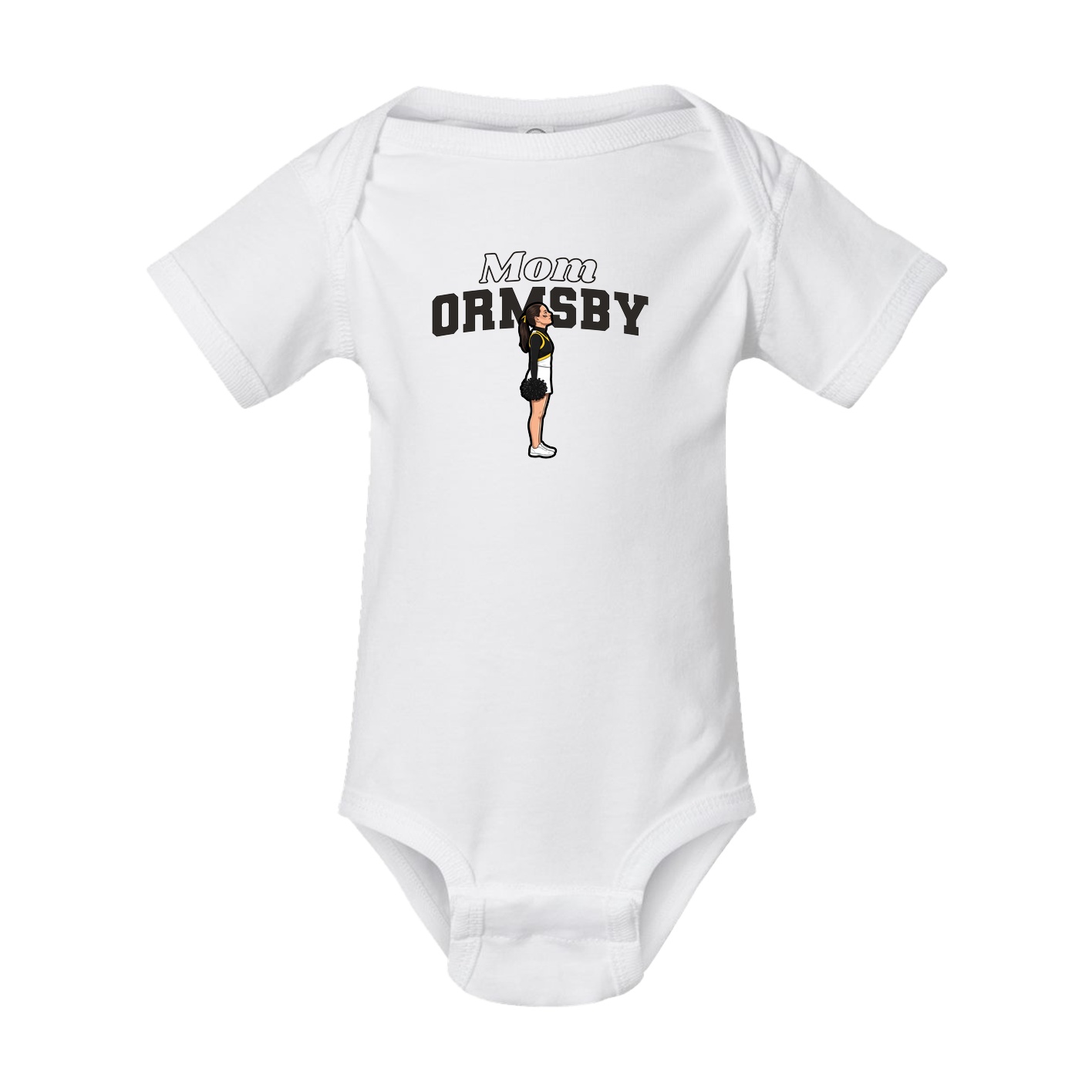 Baby Onesie — Mothers Day Block in White