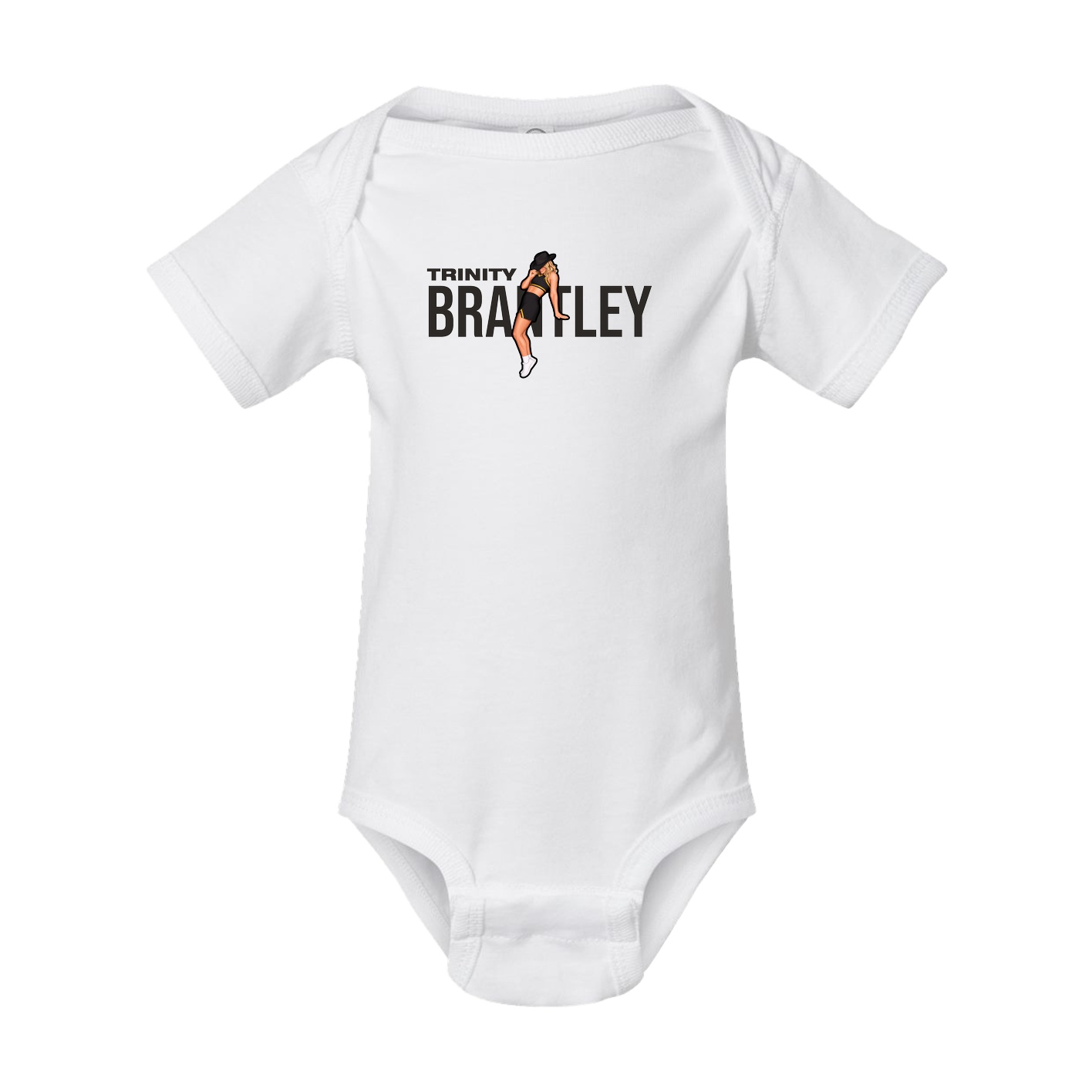Baby Onesie — Player Name in White