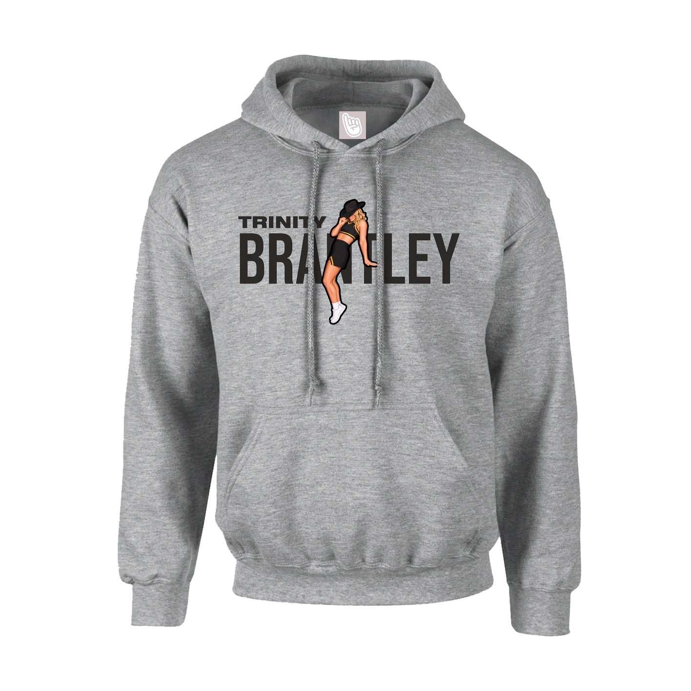 Hoodie — Player Name in Grey