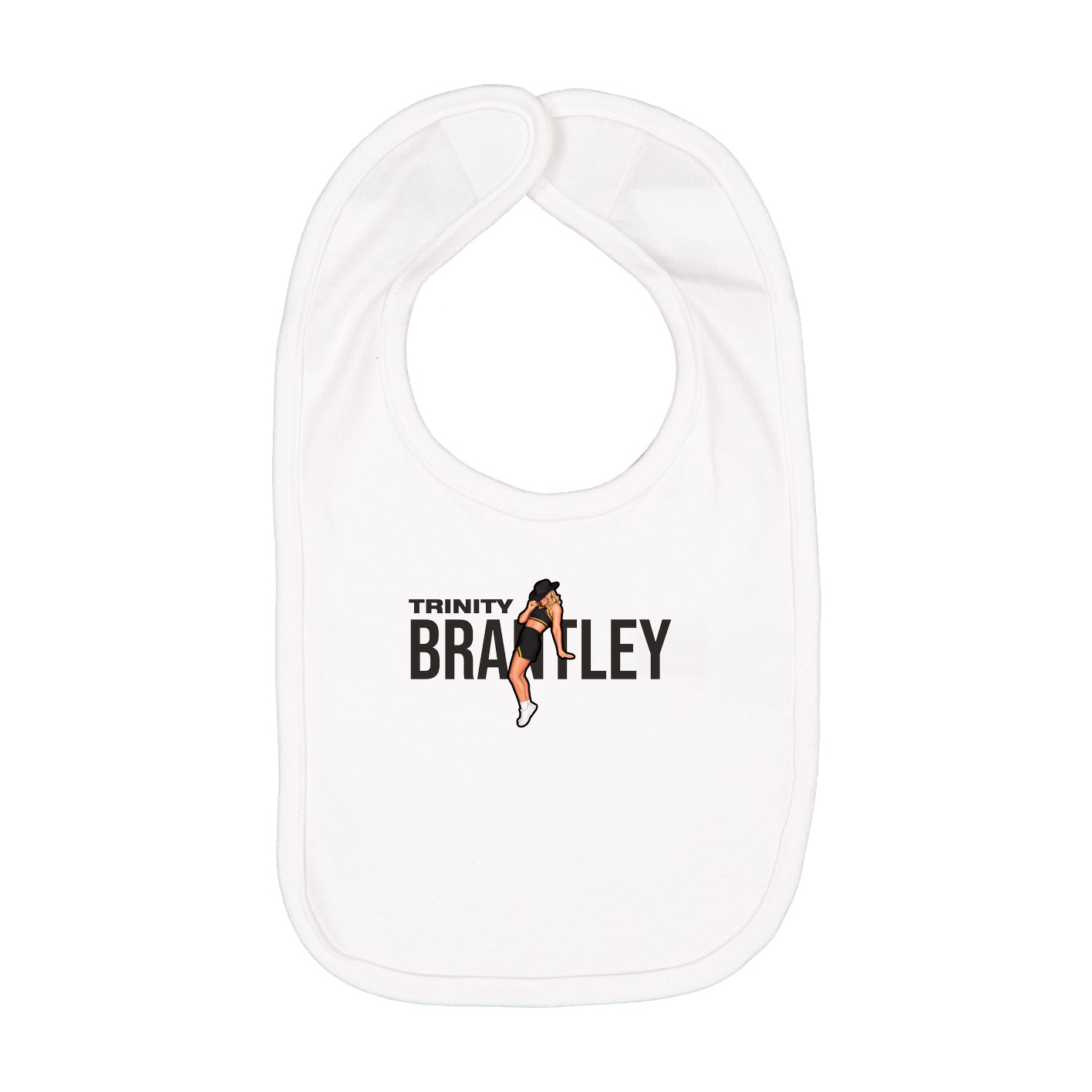 Infant Bib — Player Name in White
