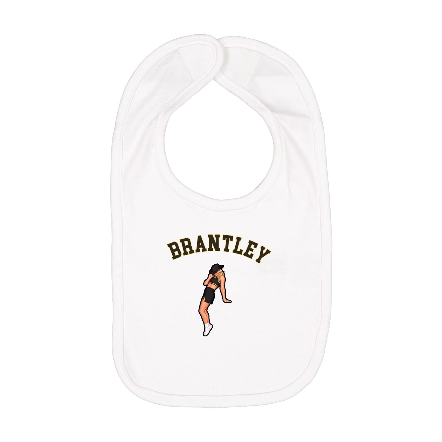 Infant Bib — Shirsey Arch in White