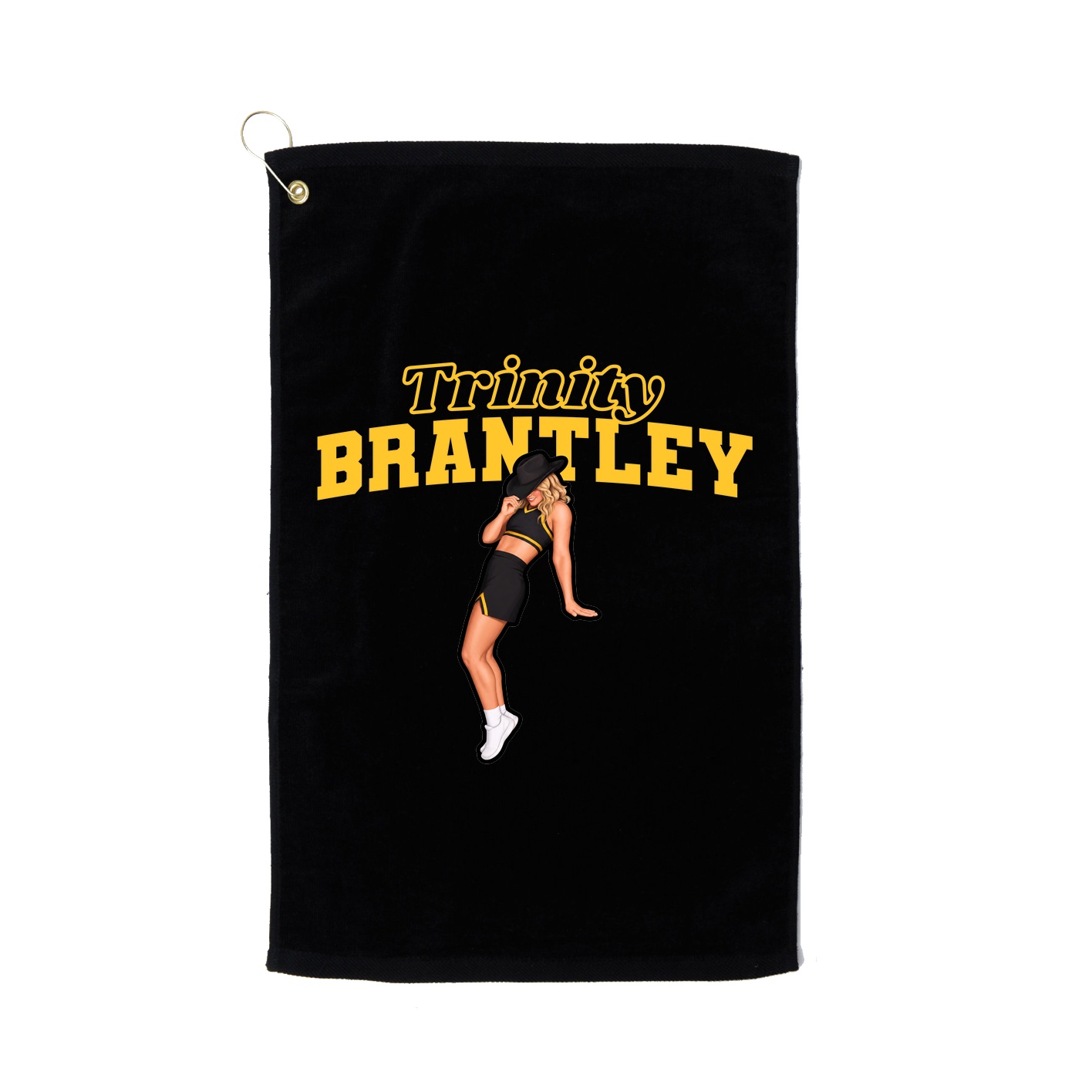 Golf Towel — Name Arch in Black