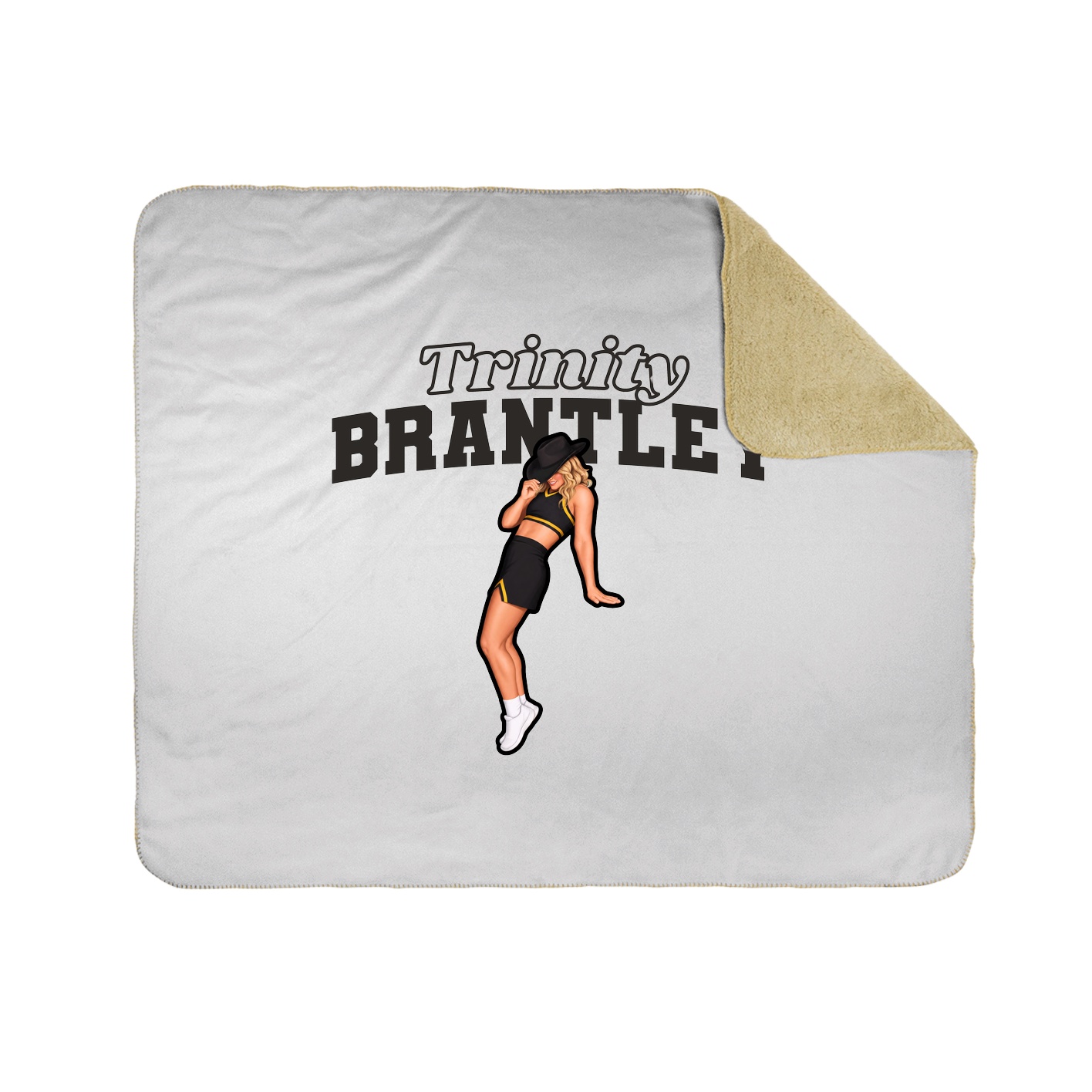 Throw Blanket — Name Arch in White