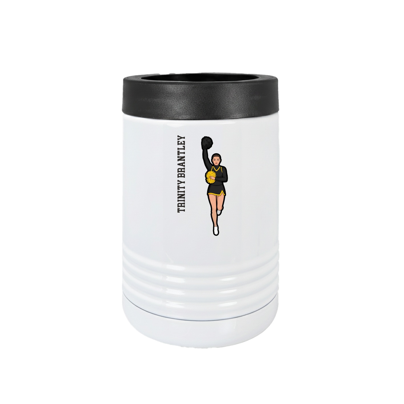 Beverage Holder — Name Vertical in White