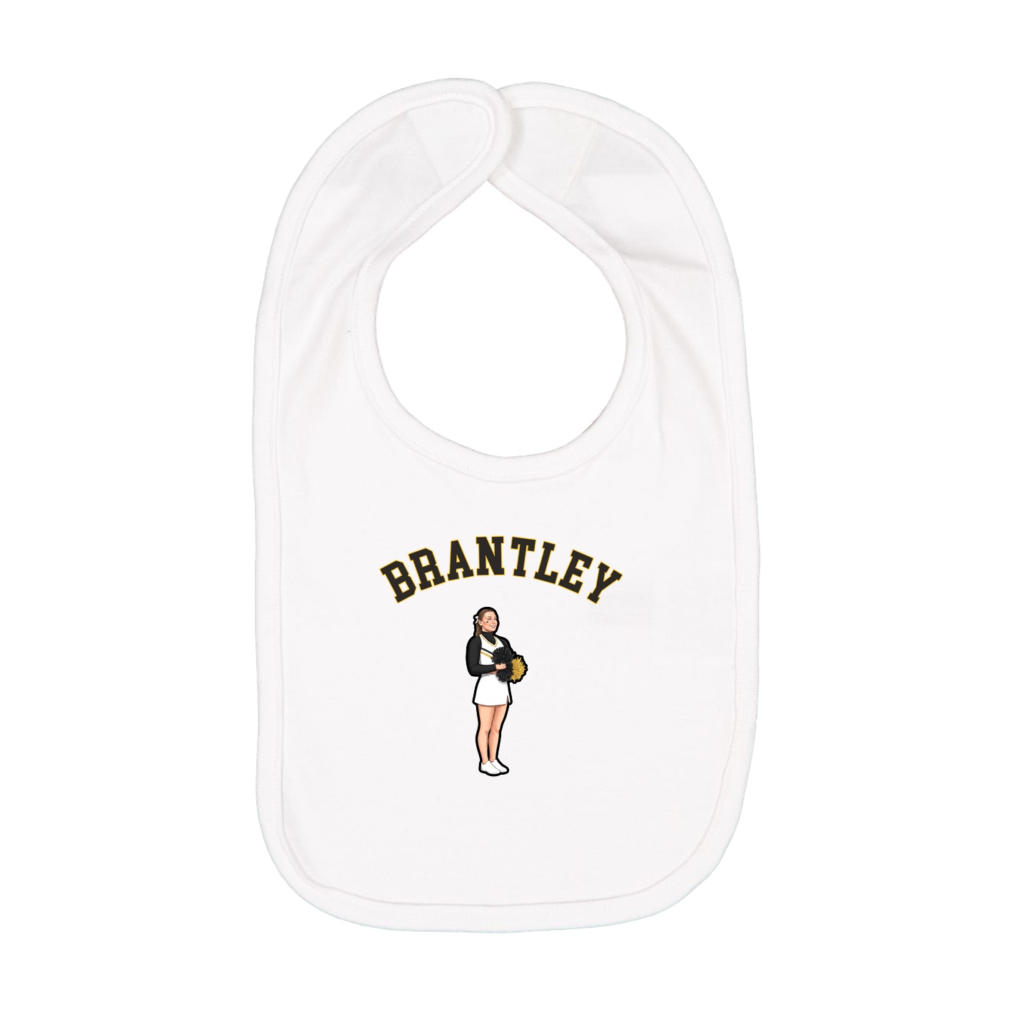 Infant Bib — Shirsey Arch in White
