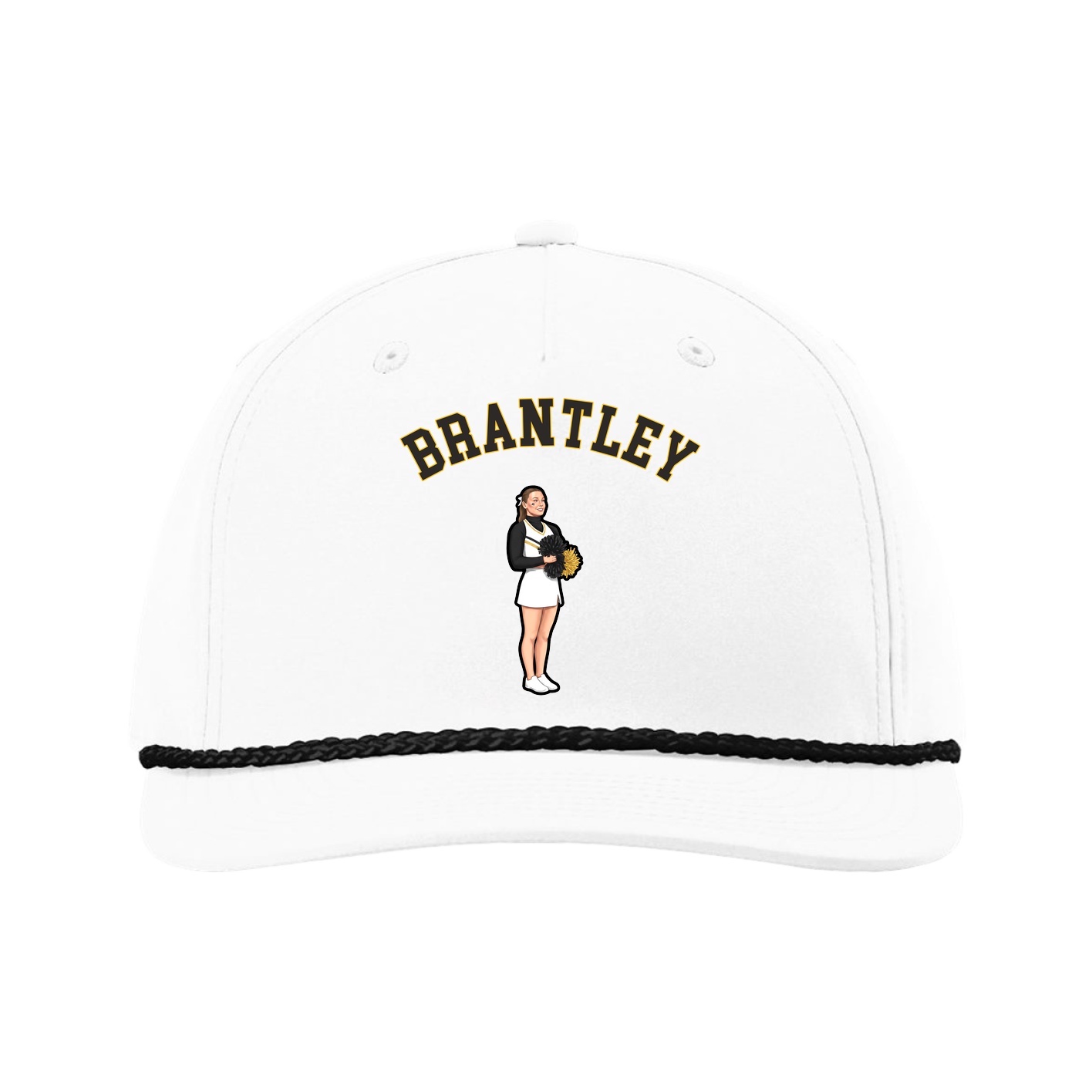 Five-Panel Classic Rope Cap — Shirsey Arch in White