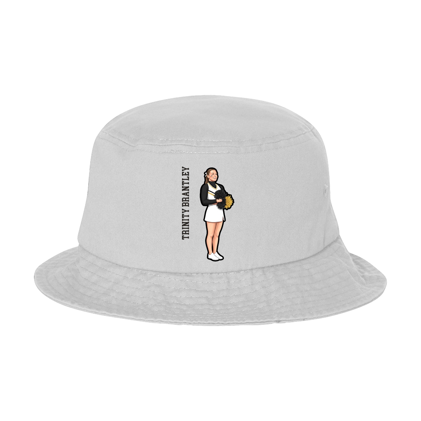 Bucket Cap — Name Vertical in White