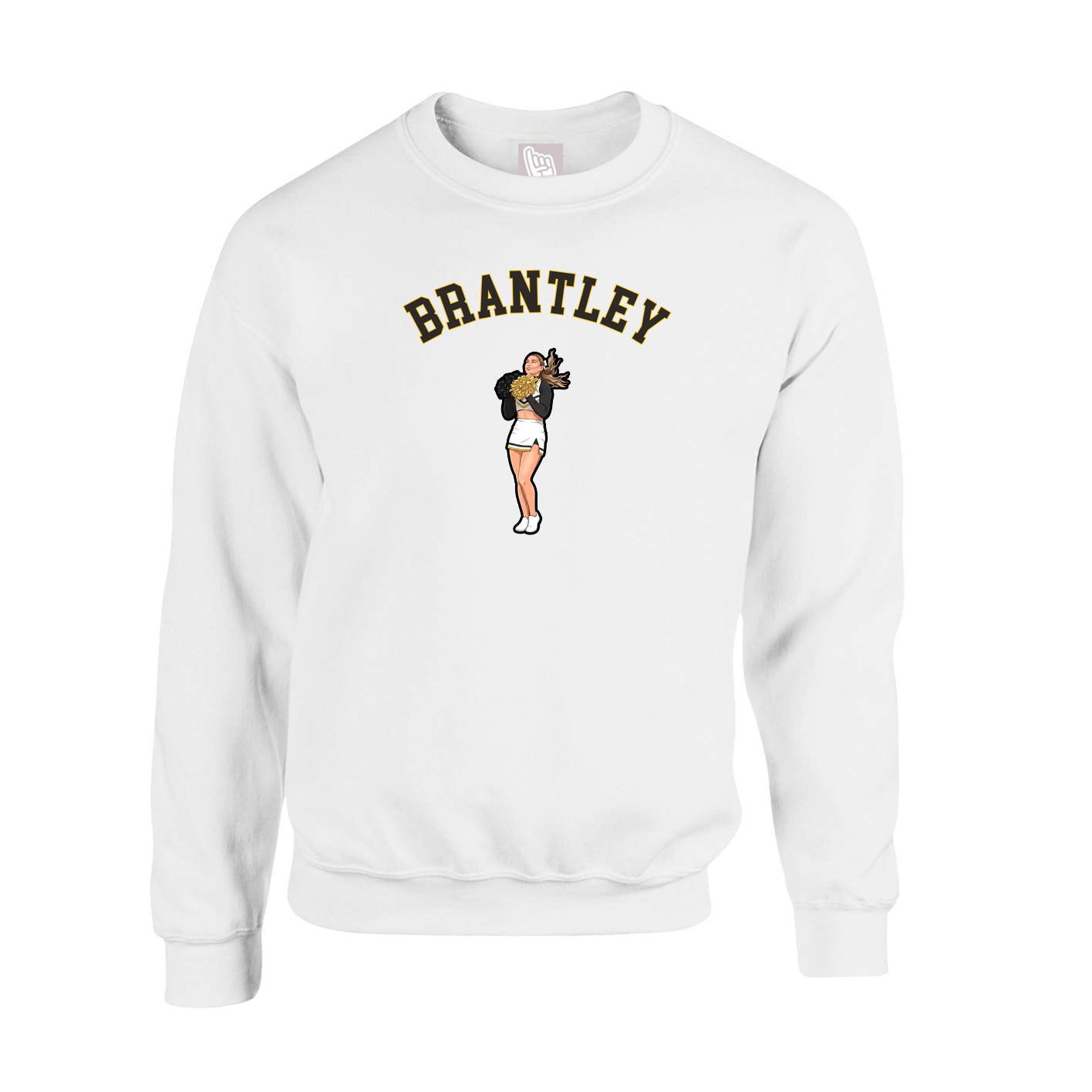 Fleece Crew — Shirsey Arch in White