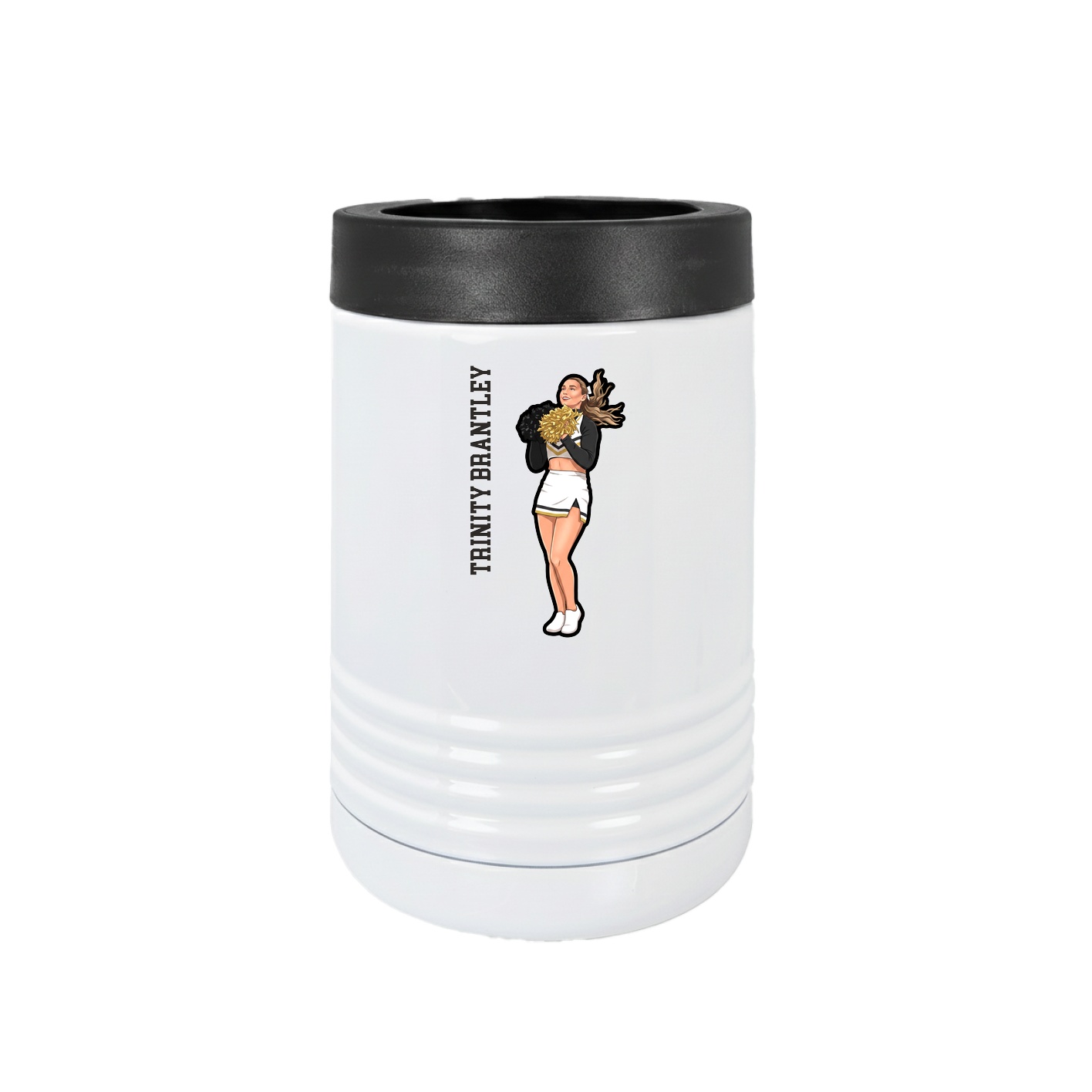 Beverage Holder — Name Vertical in White