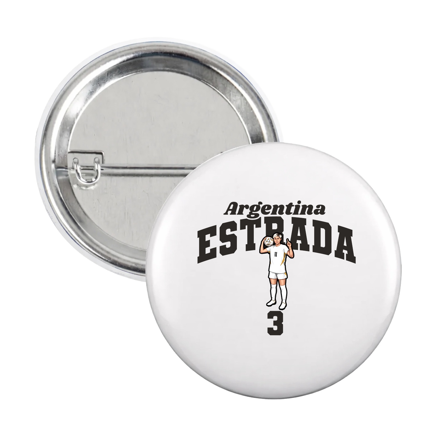 Game Day Button — Signature Arch in White
